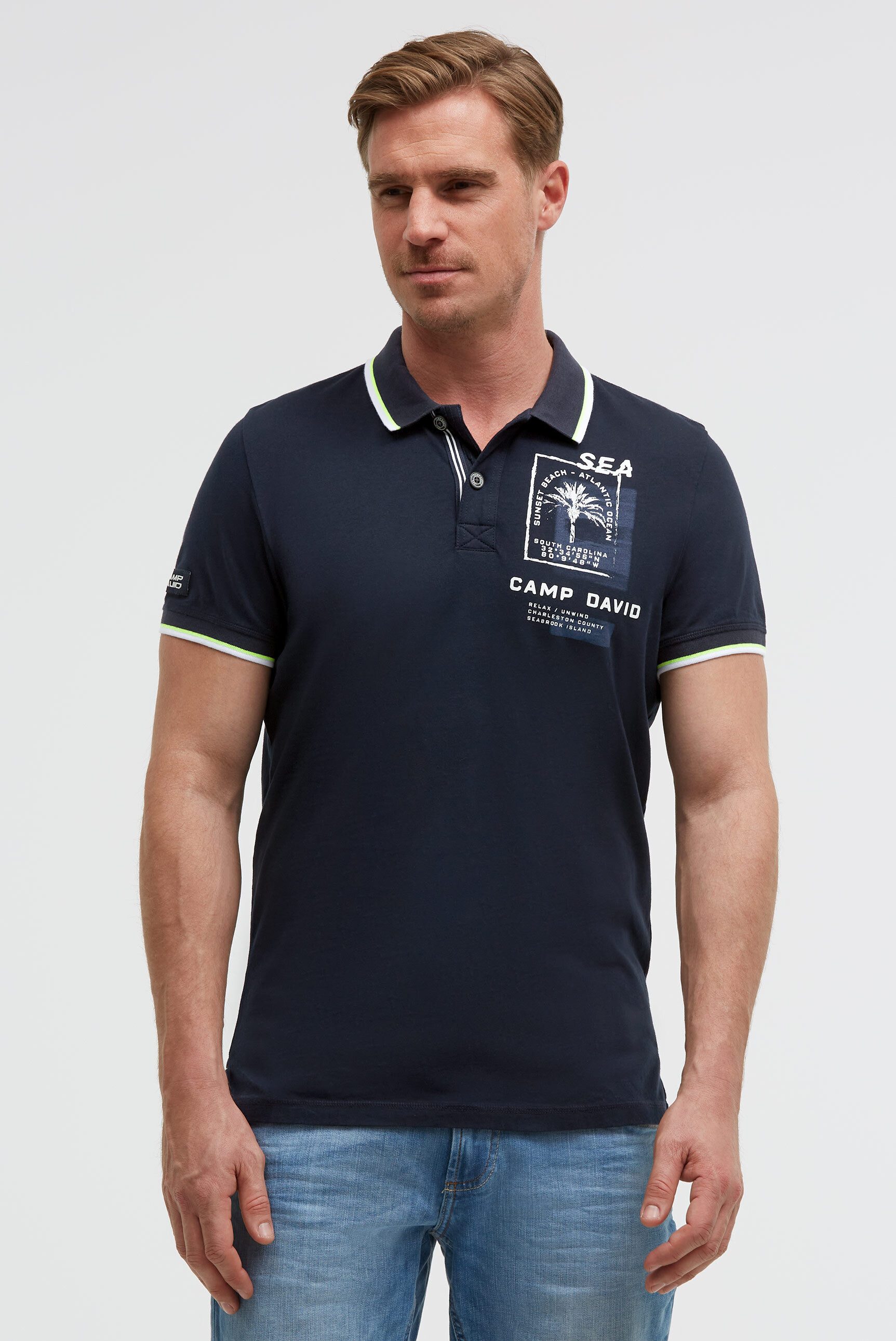 CAMP DAVID Poloshirt aus Baumwolle