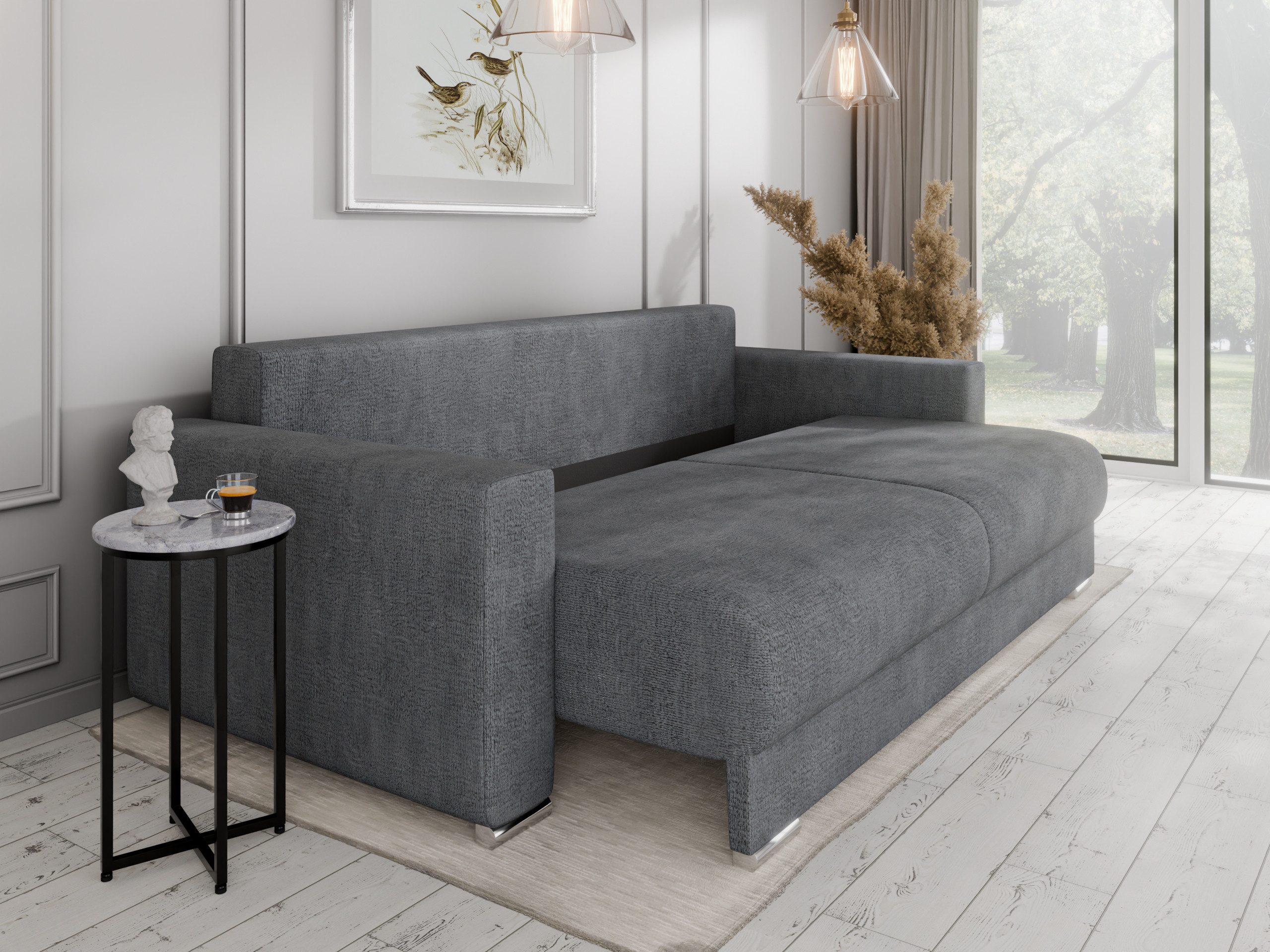 Homesy Schlafsofa CALMA Schlafsofa mit Bettkasten 3-Sitzer modernen Stil – Bild 4 von 5