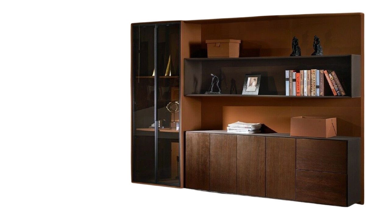 Aktenschrank Braun Aktenschrank Design Modern 276 cm Arbeitszimmer