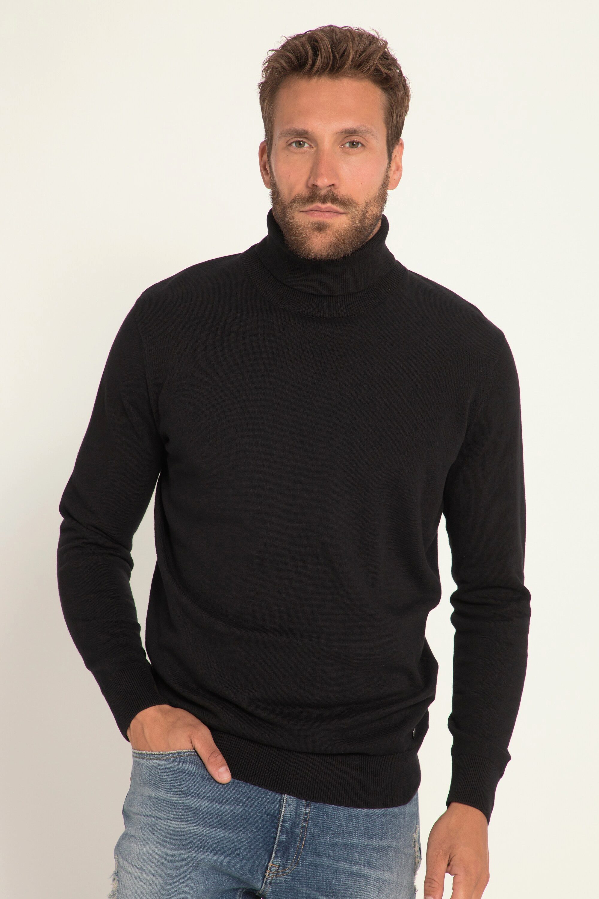 Rundhalspullover Rollkragenpullover Feinstrick