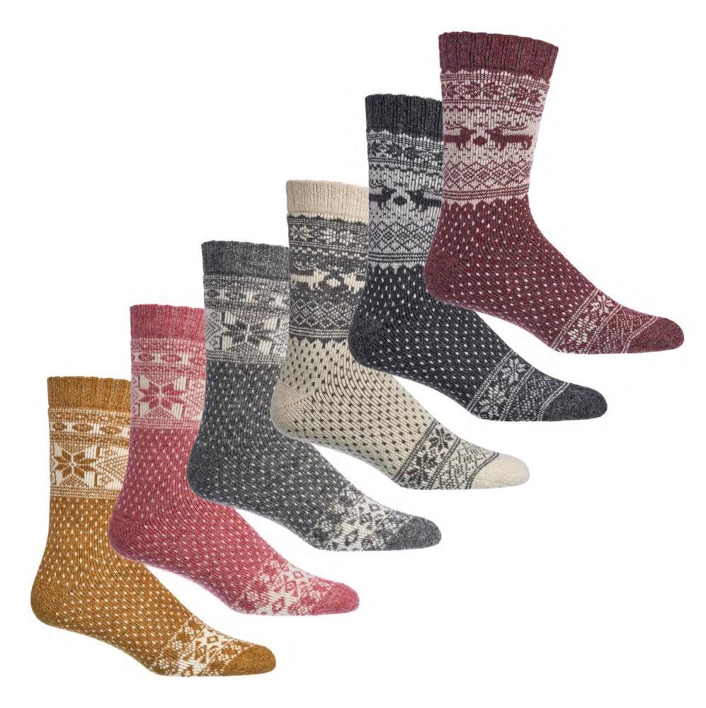 TippTexx 24 Norwegersocken 2 Paar Norweger-Socken mit Merino- und Alpakawolle für Damen & Herren (Set, 2 Paar) Schönen Norwegerdessins in vielen Farben, Alpaka- – Bild 2 von 5