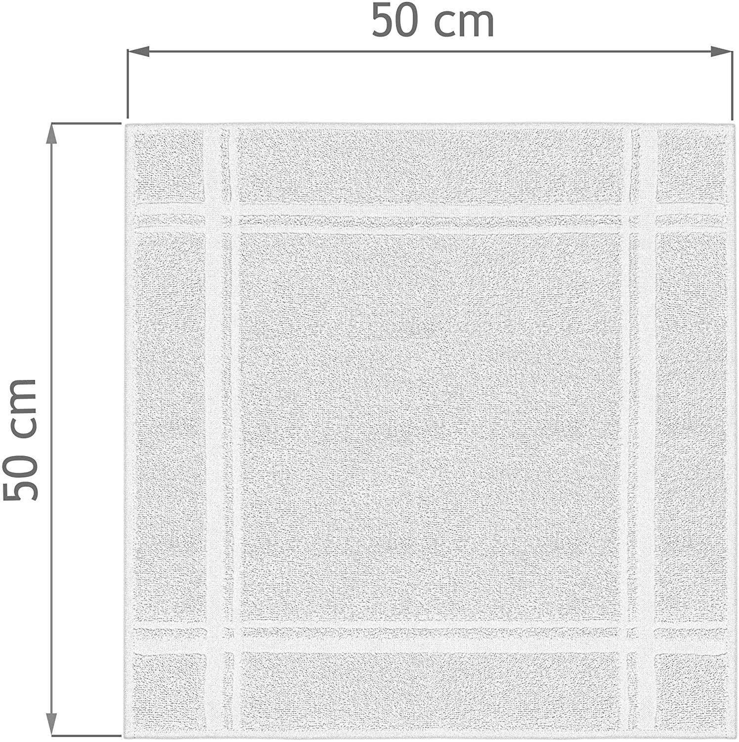 4-tlg), Lashuma weiche Abtrockenhandtücher Set Handtuch grau Checks, 50x50 Frottee, Frottee (Set, cm