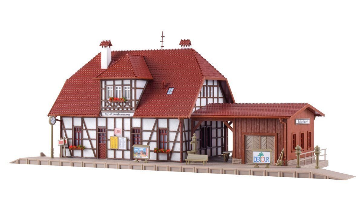 Vollmer Modelleisenbahn-Gebäude Vollmer 43501 H0 Bahnhof Spatzenhausen, Spur H0