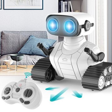 autolock RC-Roboter Intelligenter Roboter,2.4GHz Ferngesteuertes Roboter Spielzeug, wiederaufladbar mit LED-Augen,Musik,Interessanten Geräuschen