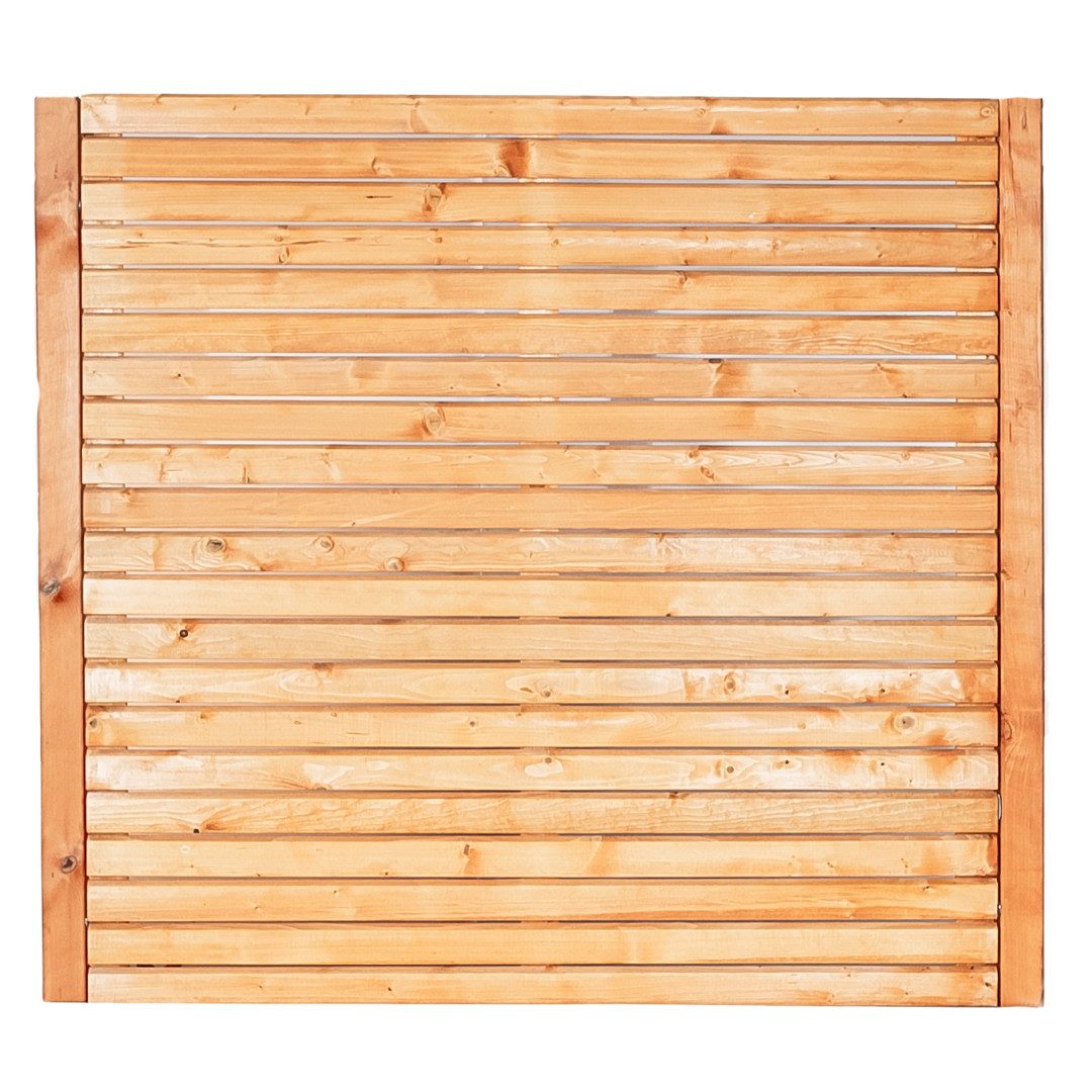 Mega-Holz Sichtschutzelement "Rhombus" Kiefer, Windschutz Set, (Sparset), 1 Zaunfeld + 2 Pfosten inkl. Material