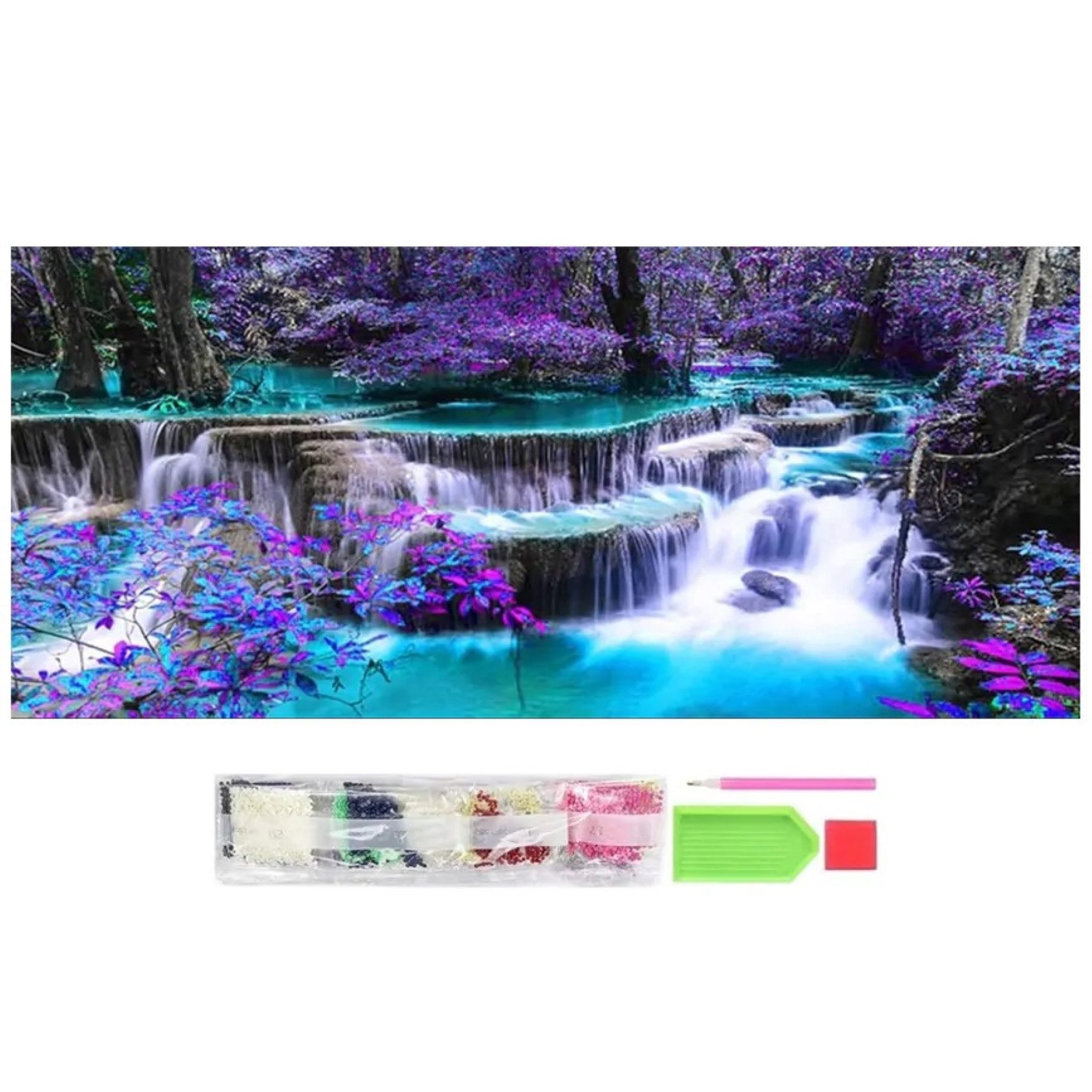 Malen nach Zahlen XL 5d Diamant Mosaik Stickerei 5D Wasserfall 50x100cm