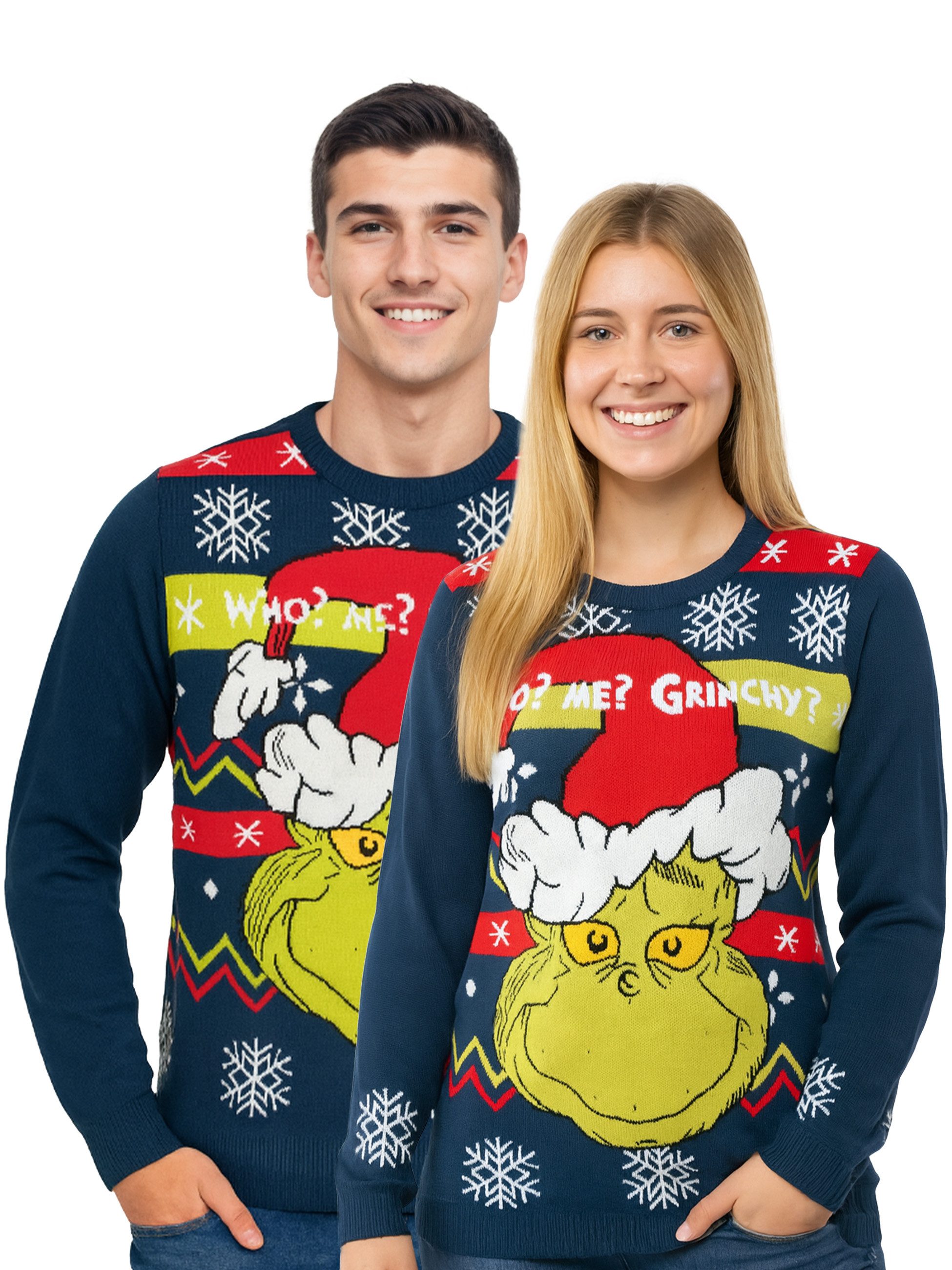 United Labels® Weihnachtspullover The Grinch Weihnachtspullover Grinchy? Strick Ugly Christmas Sweater