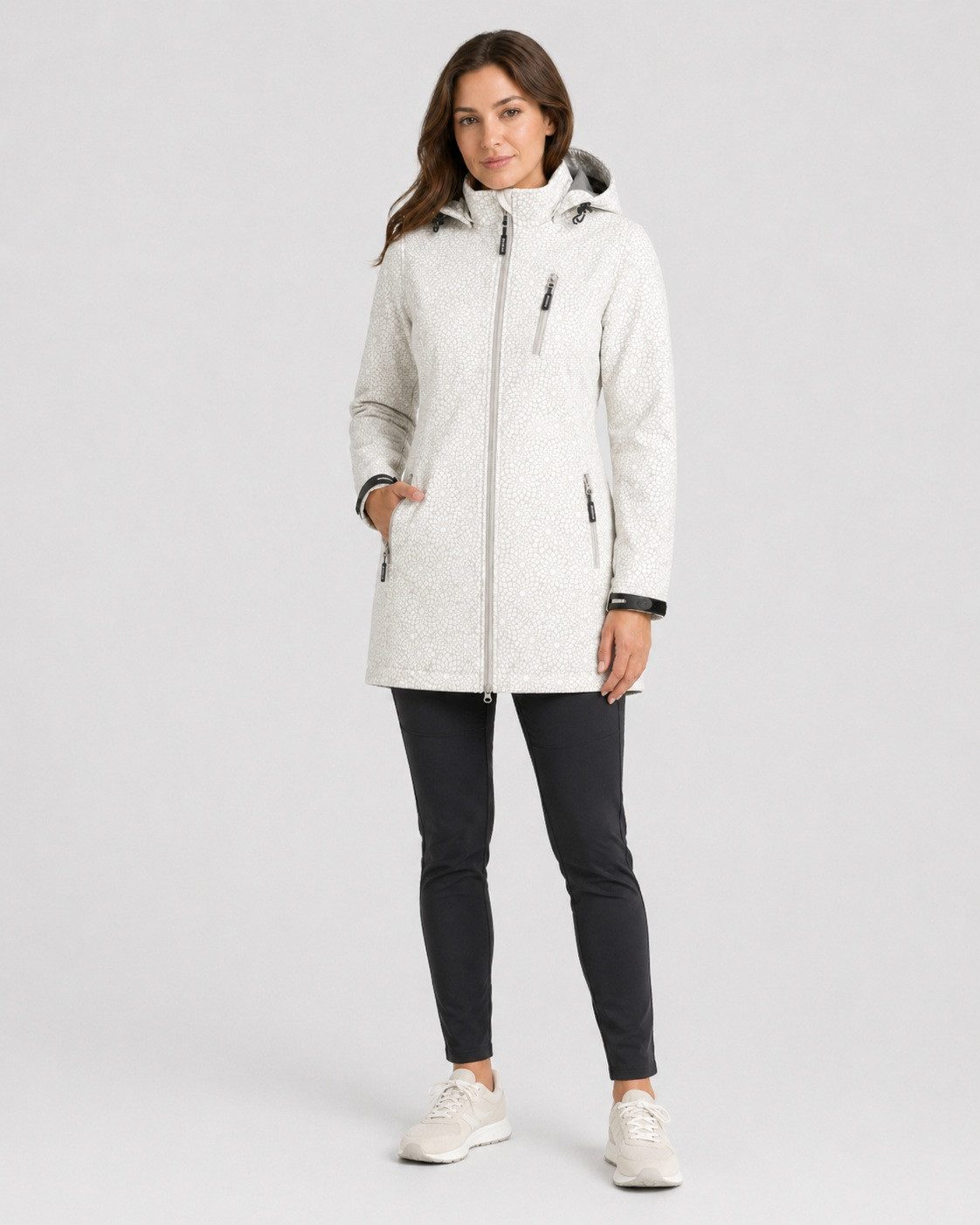 DEPROC Active Kurzmantel SHELBY LONG OS WMN Softshelljacke Longjacket auch in großen Größen erhältlich