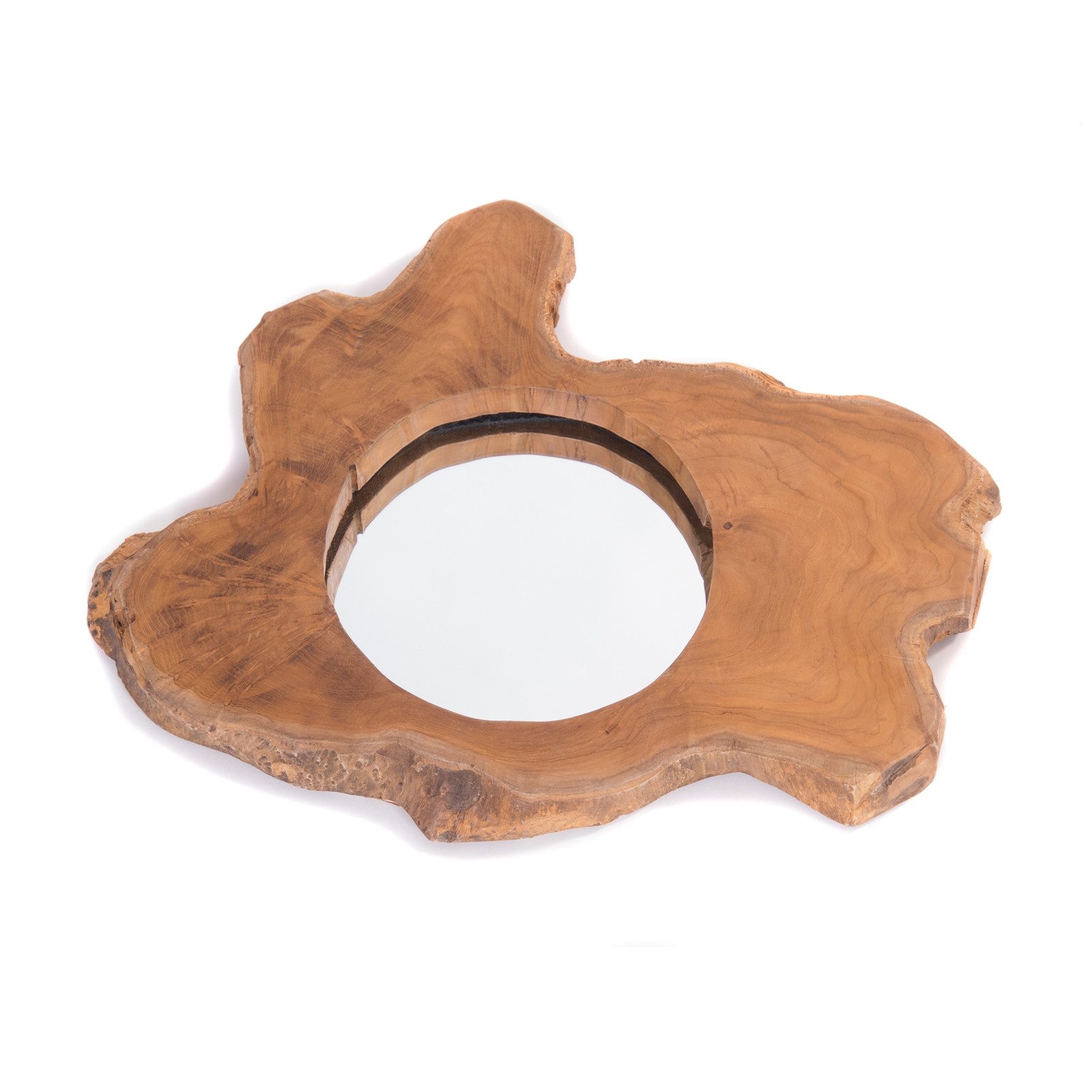 DESIGN DELIGHTS Wandspiegel WANDSPIEGEL "TIKO", 40 cm, Massivholz Wurzelhol günstig online kaufen
