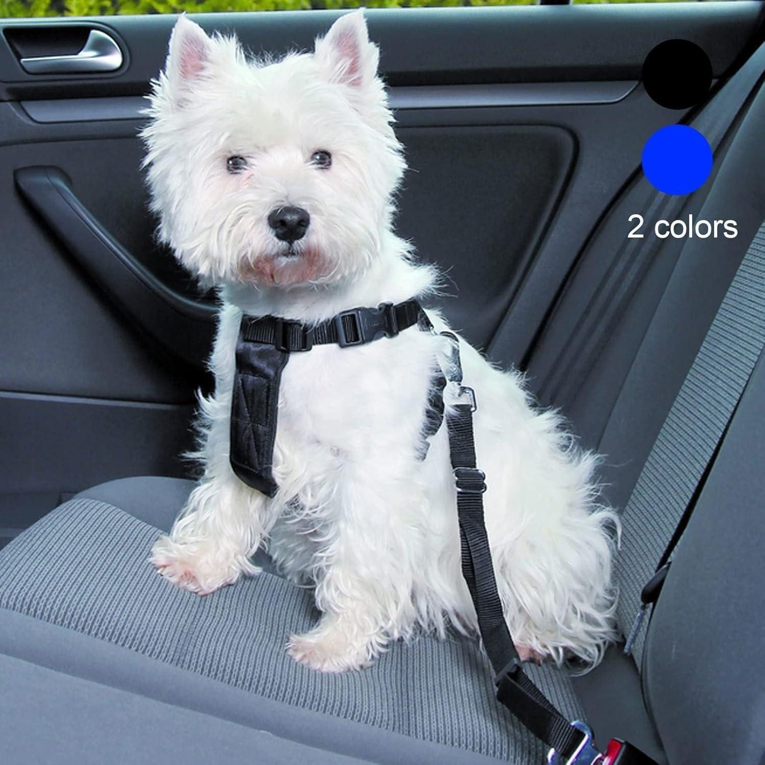 LuxusKollektion Autohundegeschirr Anschnallgurt Hund 2er verstellbar 33-60cm Nylon Sicherheitsgurt Auto