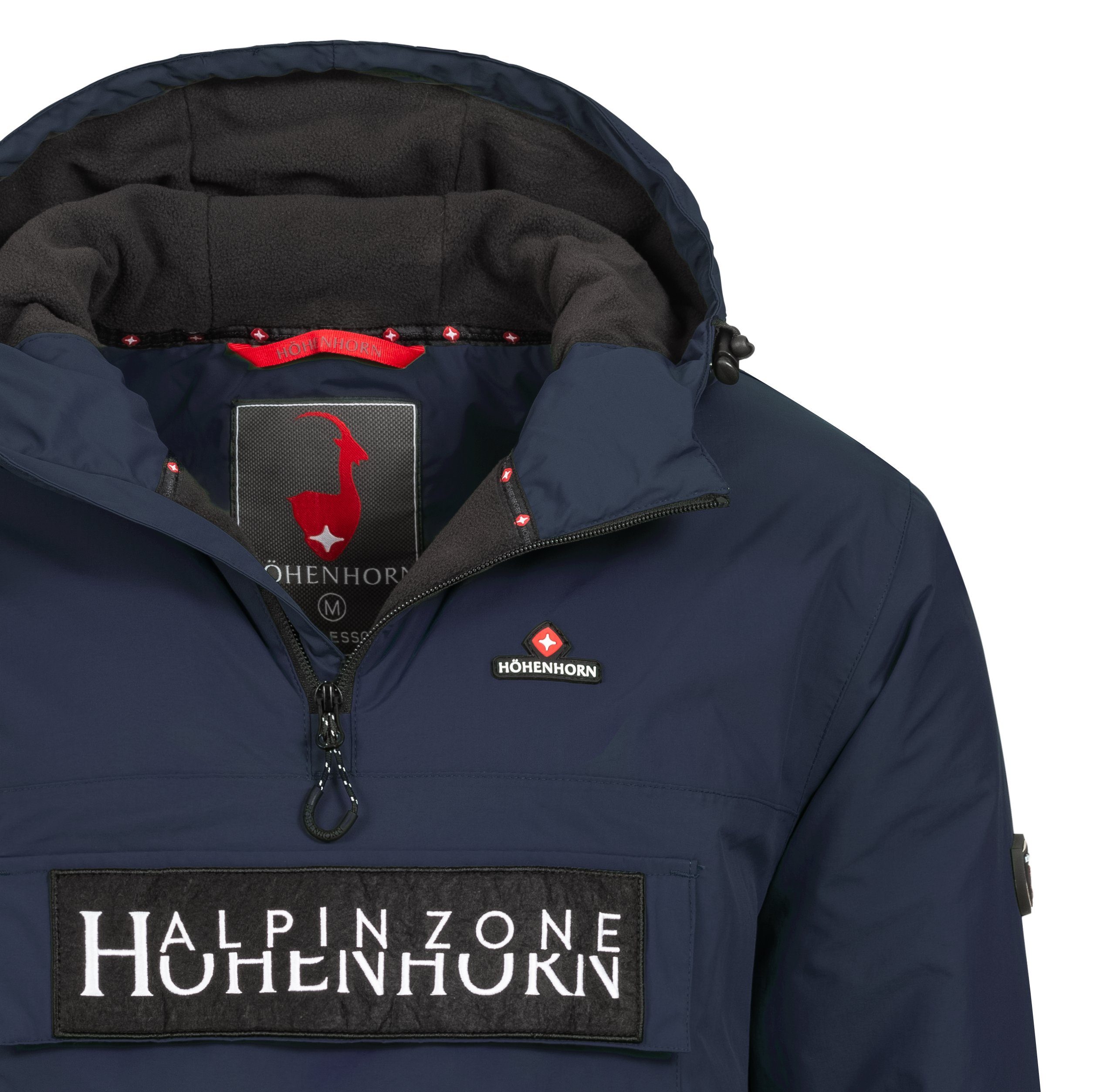 Höhenhorn Winterjacke Allesso Herren für Männer Windbreaker Gefüttert Schlupfjacke Seitlicher Reißverschluss, Winddicht, Wasserdicht, Atmungsaktiv