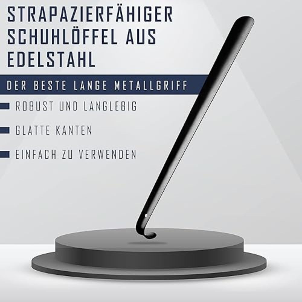 Montegoni Schuhlöffel 42 cm Edelstahl Schuhanzieher – Langer, robuster Schuhhelfer für alle (Einzel-Schuhlöffel, 1-teiliges Schuhhilfe Produkt), Langlebig, ergo – Bild 5 von 5