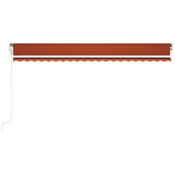 furnicato Markise Automatisch Einziehbar 500x350 cm Orange und Braun