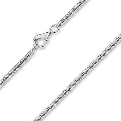 Materia Königskette Premium Damen Königskette 2,5mm K74, aus 925 Sterling Silber