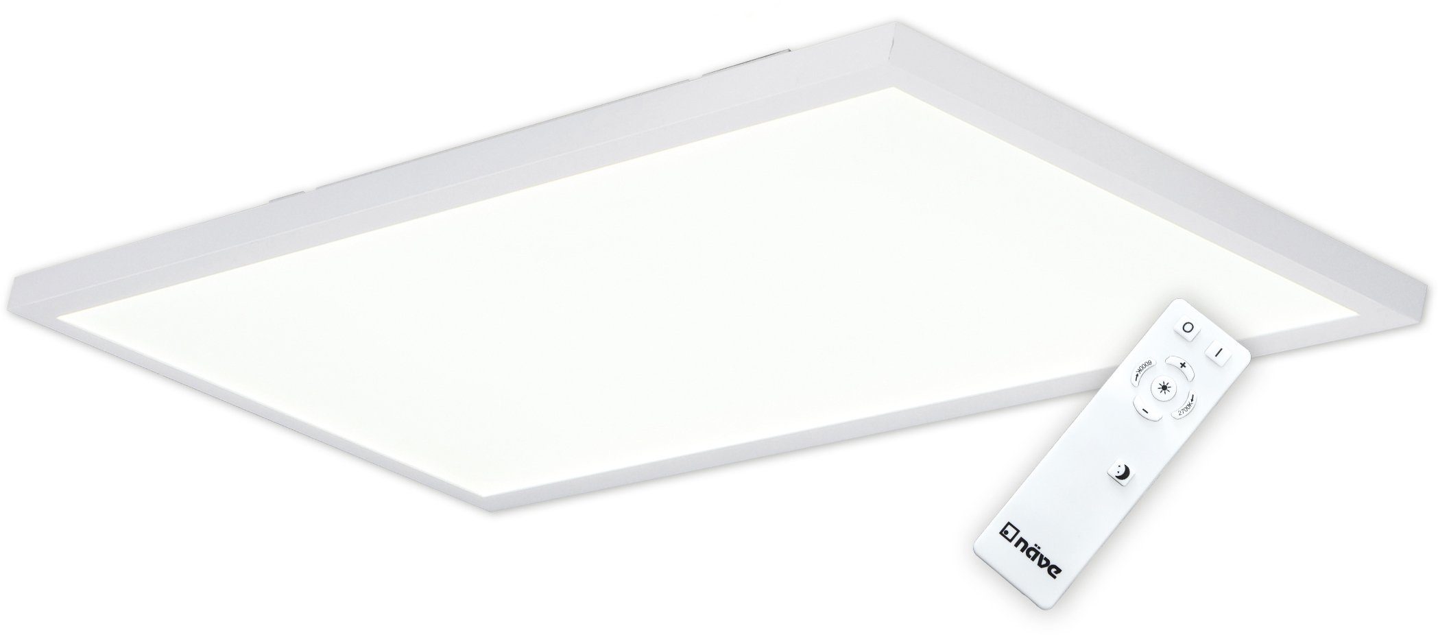 näve LED Deckenleuchte Salta, Dimmfunktion, Farbwechsel, Nachtlichtfunktion, mehrere Helligkeitsstufen, LED fest integriert, Kaltweiß, Warmweiß, Deckenleuchte, dimmbar, Nachlicht- und Memoryfunktion, Fernbedienung | Deckenlampen