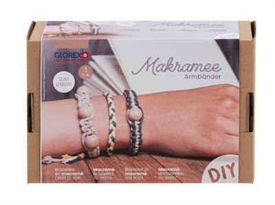 Glorex Kreativset Makramee-Set Armbänder, (9-tlg), 9 Teile