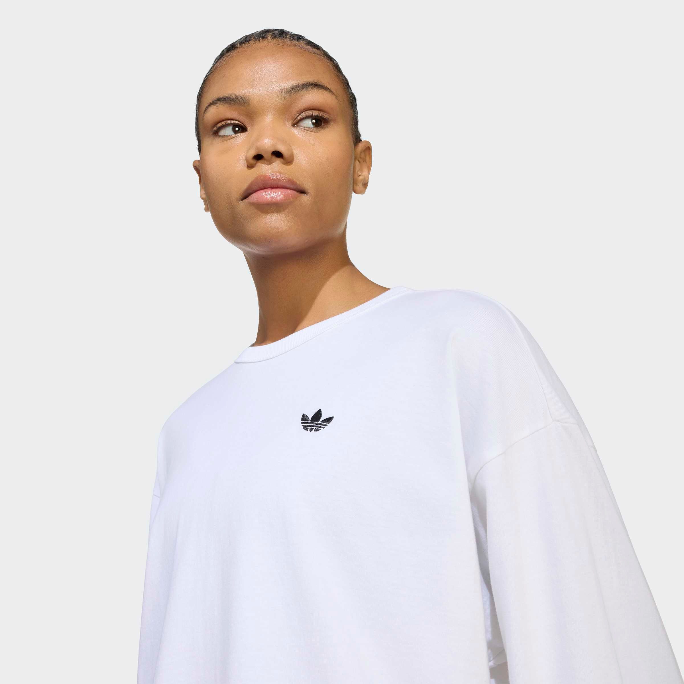 adidas Originals Langarmshirt ESSENTIALS LONGSLEEVE lockerer Schnitt, Langarm, aus Baumwolljersey