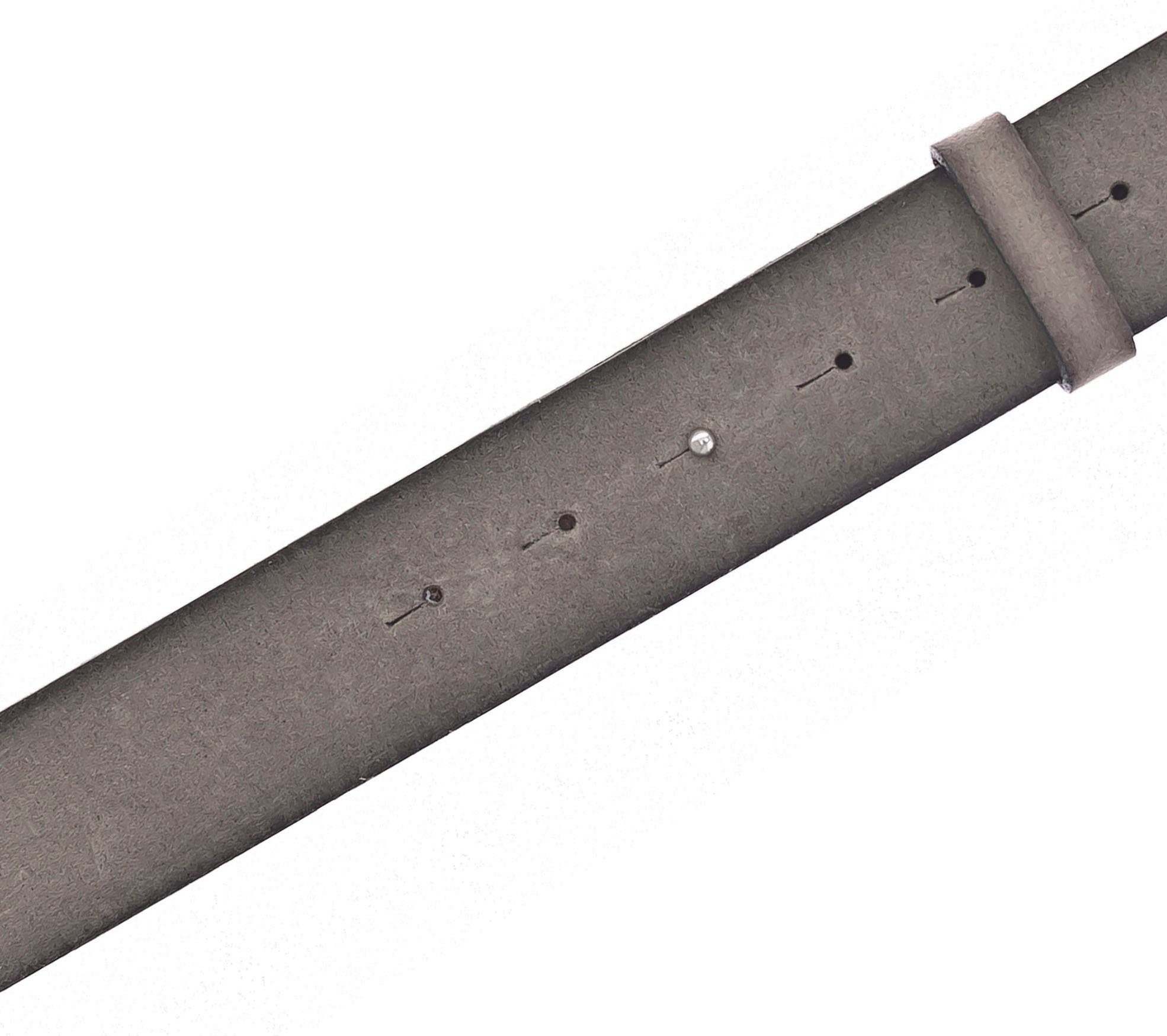 (Set) Vanzetti auswechselbaren taupe grau mit Schließen Ledergürtel
