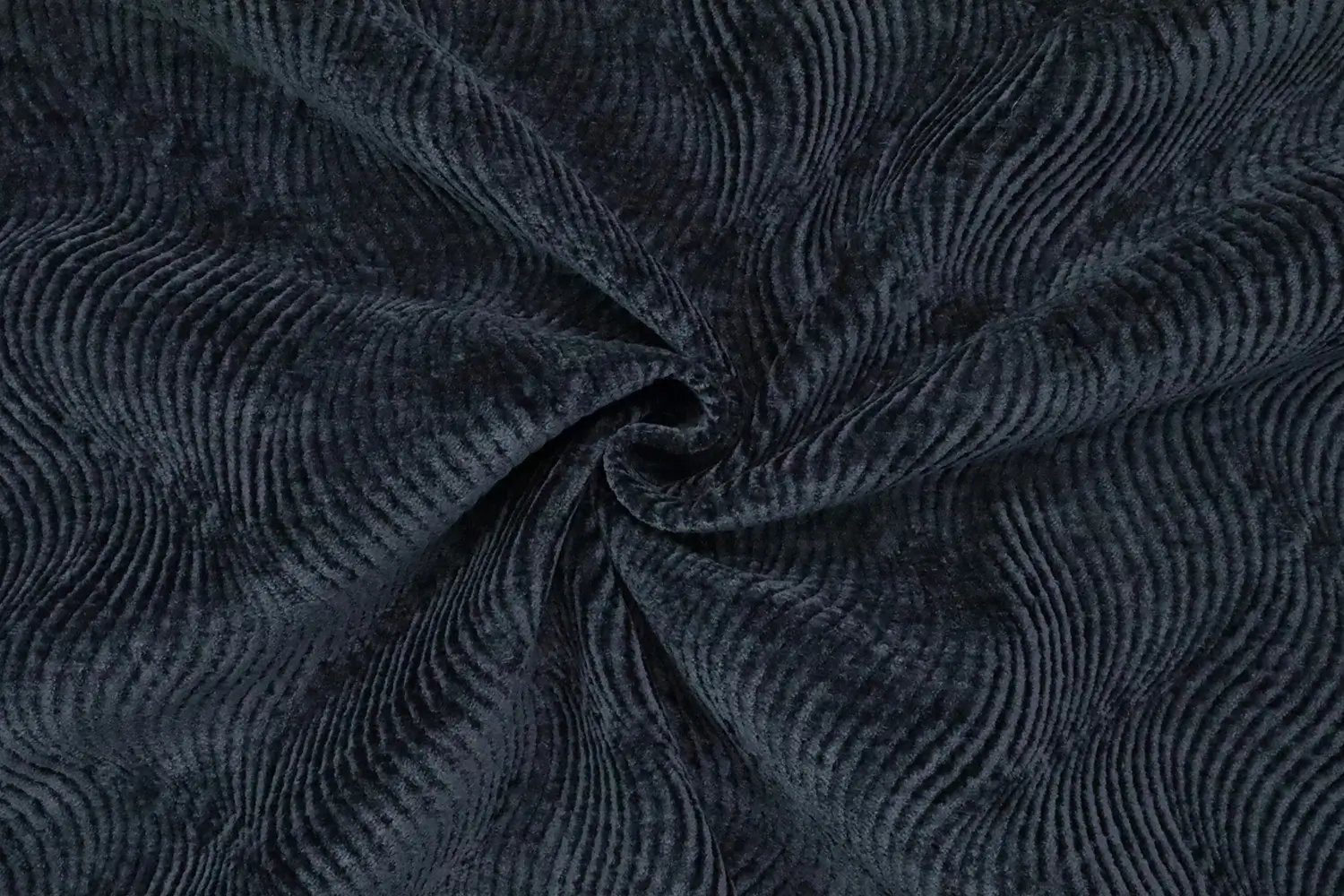 Stofferia Stoff Polsterstoff Chenille Geprägt Canova Schwarz, Meterware