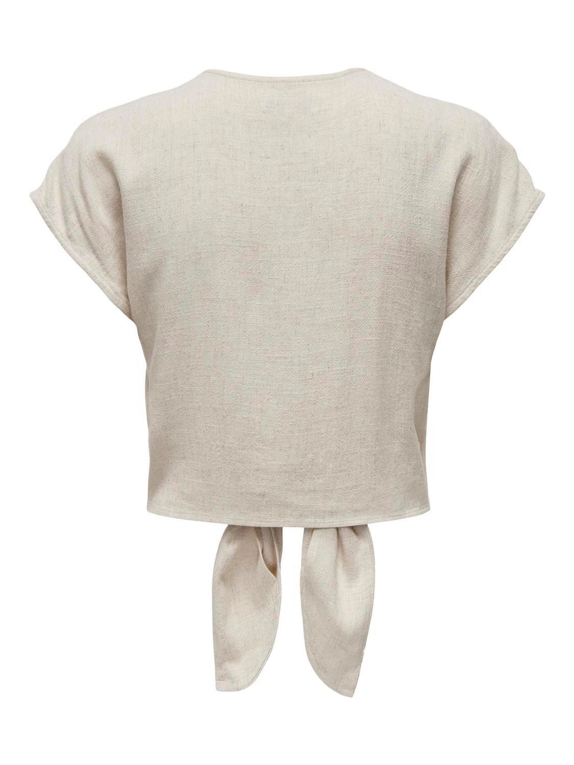 ONLY Blusenshirt ONLSIESTA SS KNOT LIN BL SHIRT PNT günstig online kaufen