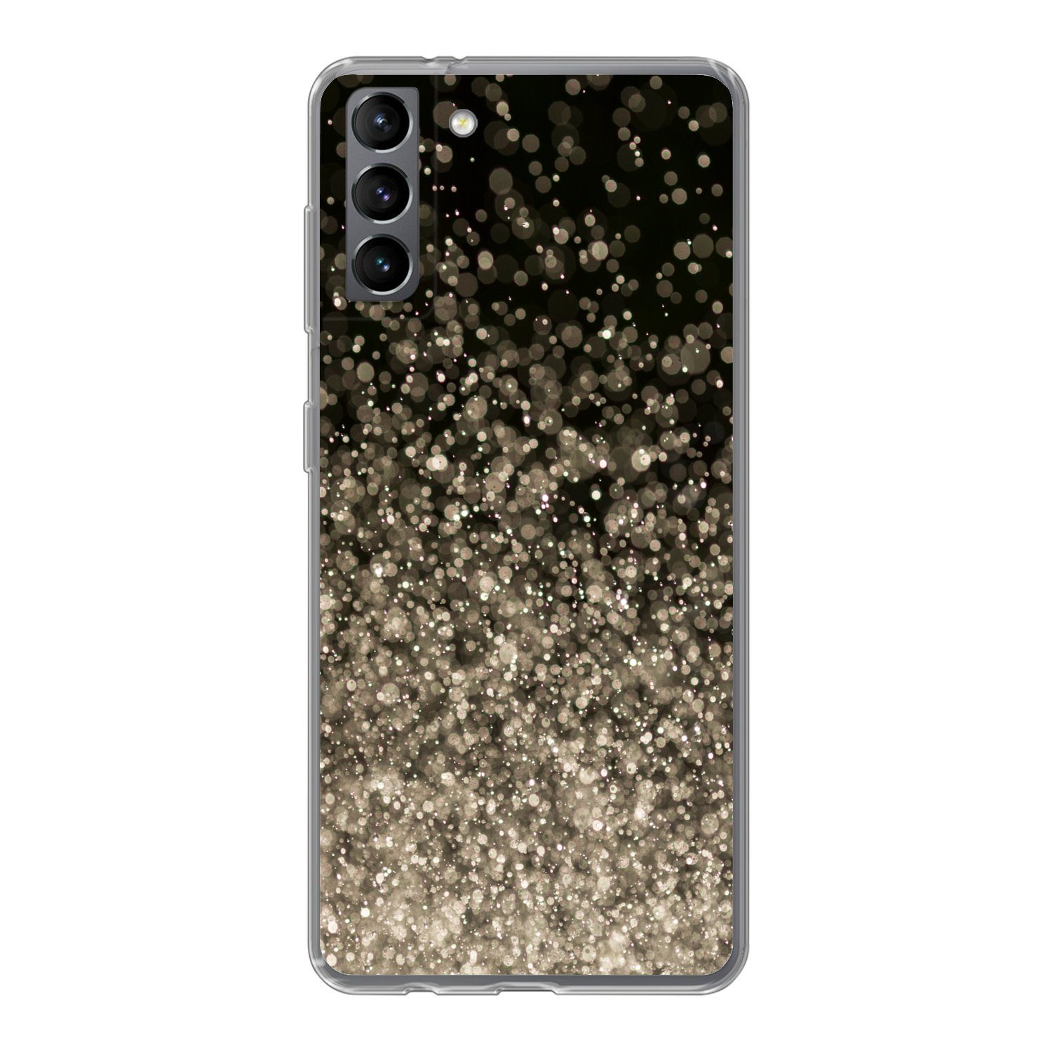 MuchoWow Handyhülle für Samsung Galaxy S21 Plus Glitzer - Abstrakt - Design, Phone Case, Silikon, Schutzhülle Dünn