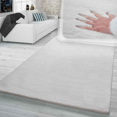Fellteppich Hochflor Teppich Wohnzimmer Kunstfell Super Soft, TT Home, rund, Höhe: 26 mm