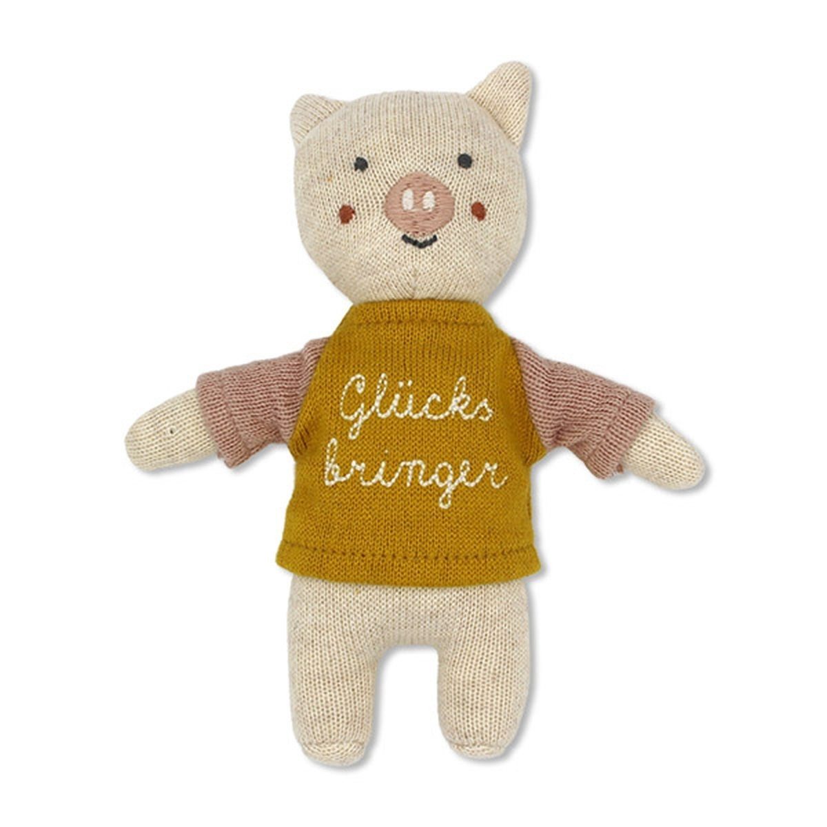 Ava & Yves Kuscheltier Glücksschwein aus Bio-Baumwolle, 15 cm, ab 3 Jahren