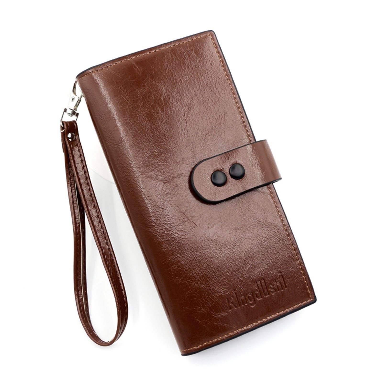 Blusmart Geldbörse Damen-Clutch In Reiner Farbe, Lange Clutch, Geldbörse, Handtasche, Unterarmtasche r8243 brown