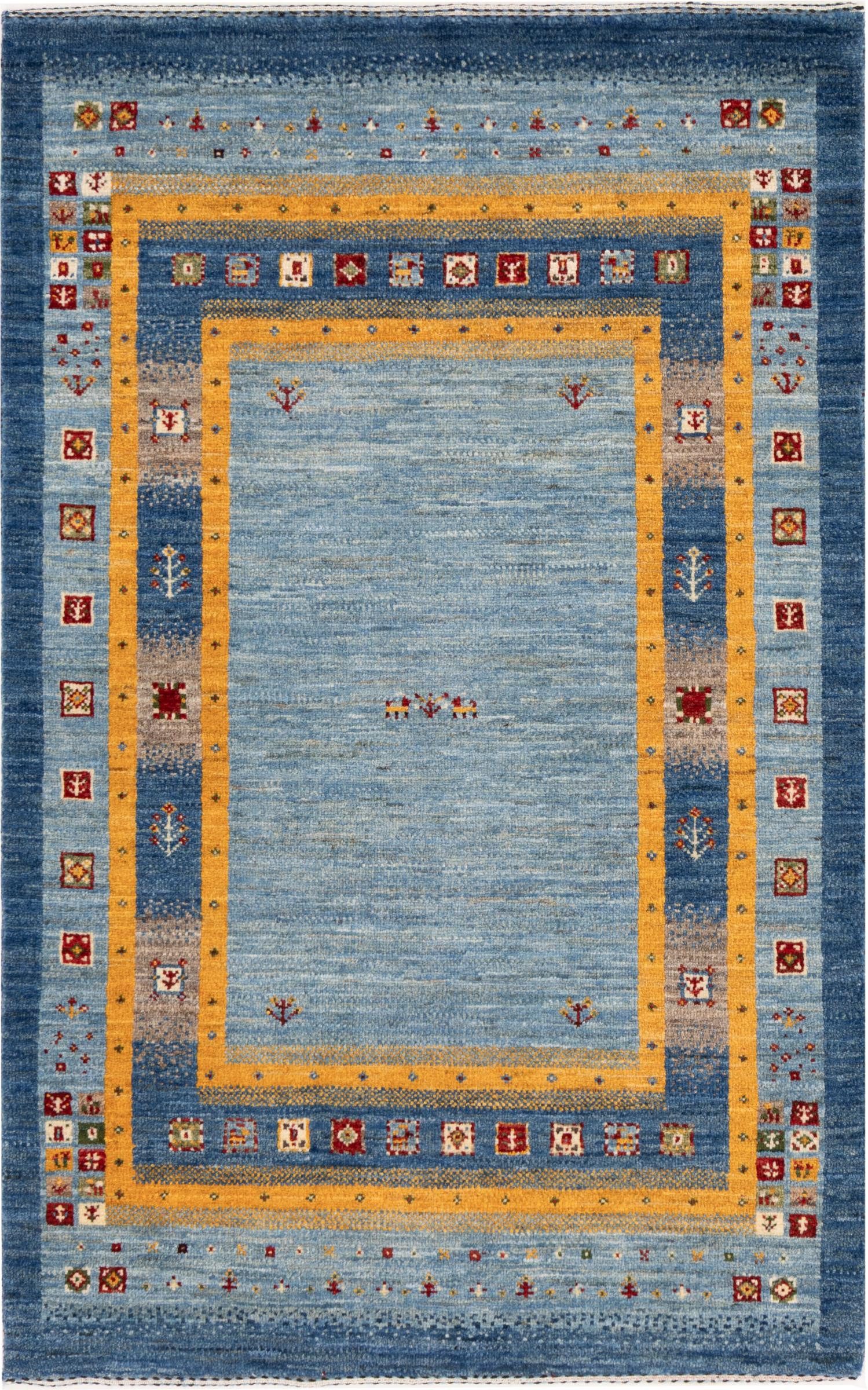 Nain Trading Orientteppich Perser Gabbeh Loribaft Natura 86x136 Handgeknüpfter Moderner, rechteckig, Höhe: 12 mm