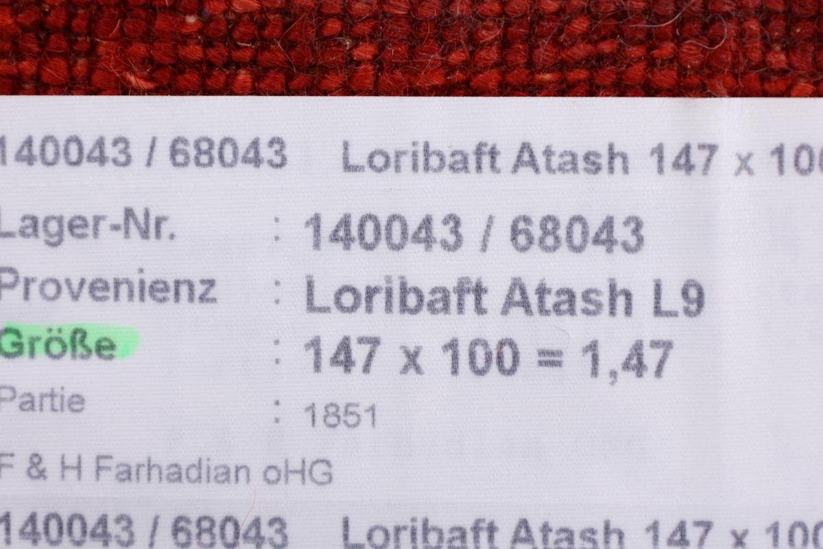 Moderner, Gabbeh Loribaft Handgeknüpfter Orientteppich rechteckig, Trading, Nowbaft Nain Höhe: mm 12 101x146 Perser
