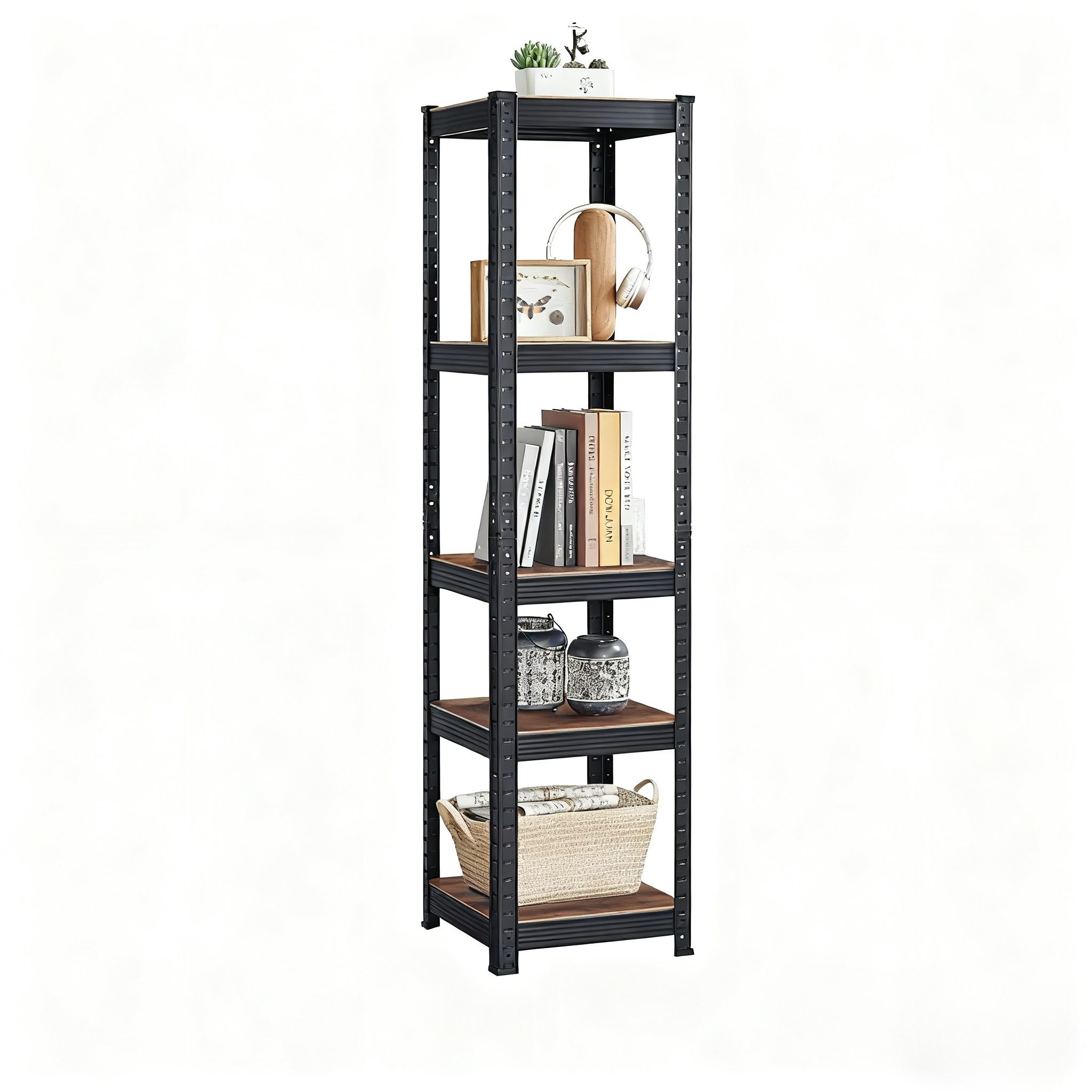 SONGMICS Standregal Küchenregal, 1-tlg., Lagerregal, 5 Ablagen, verstellbar günstig online kaufen