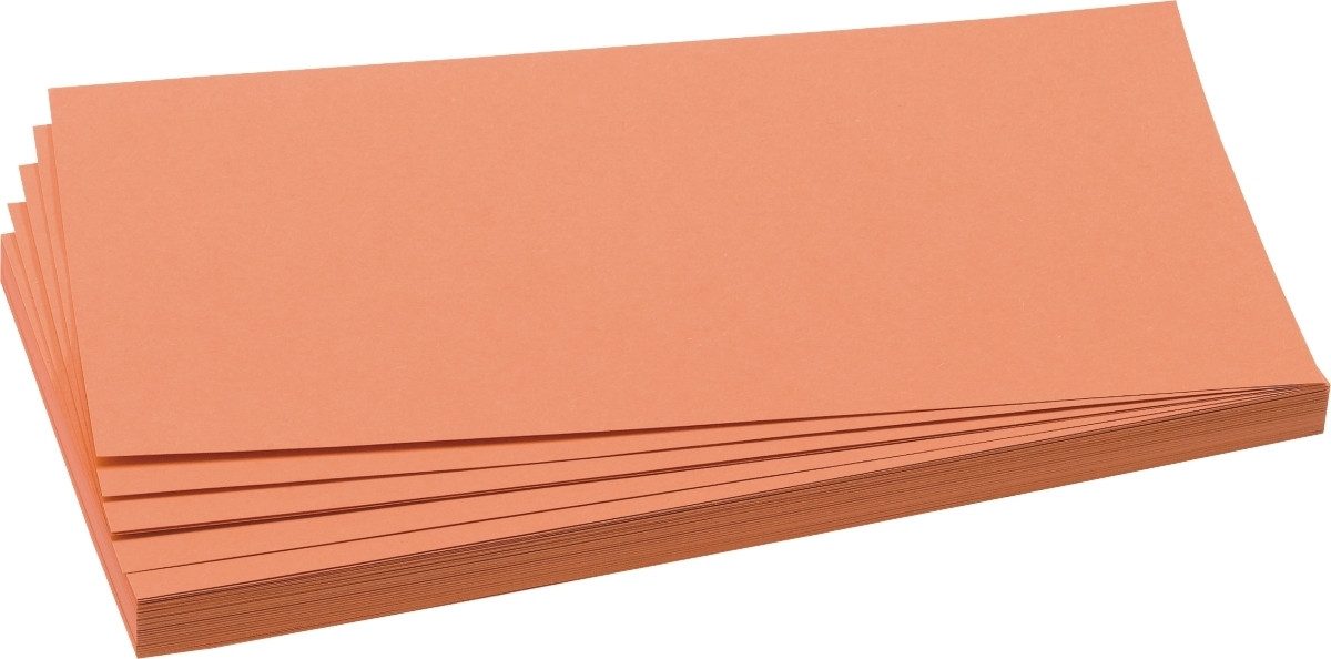 FRANKEN Moderationskoffer Moderations-Karte Rechteck 205mmx95mm Orange 500 Stück