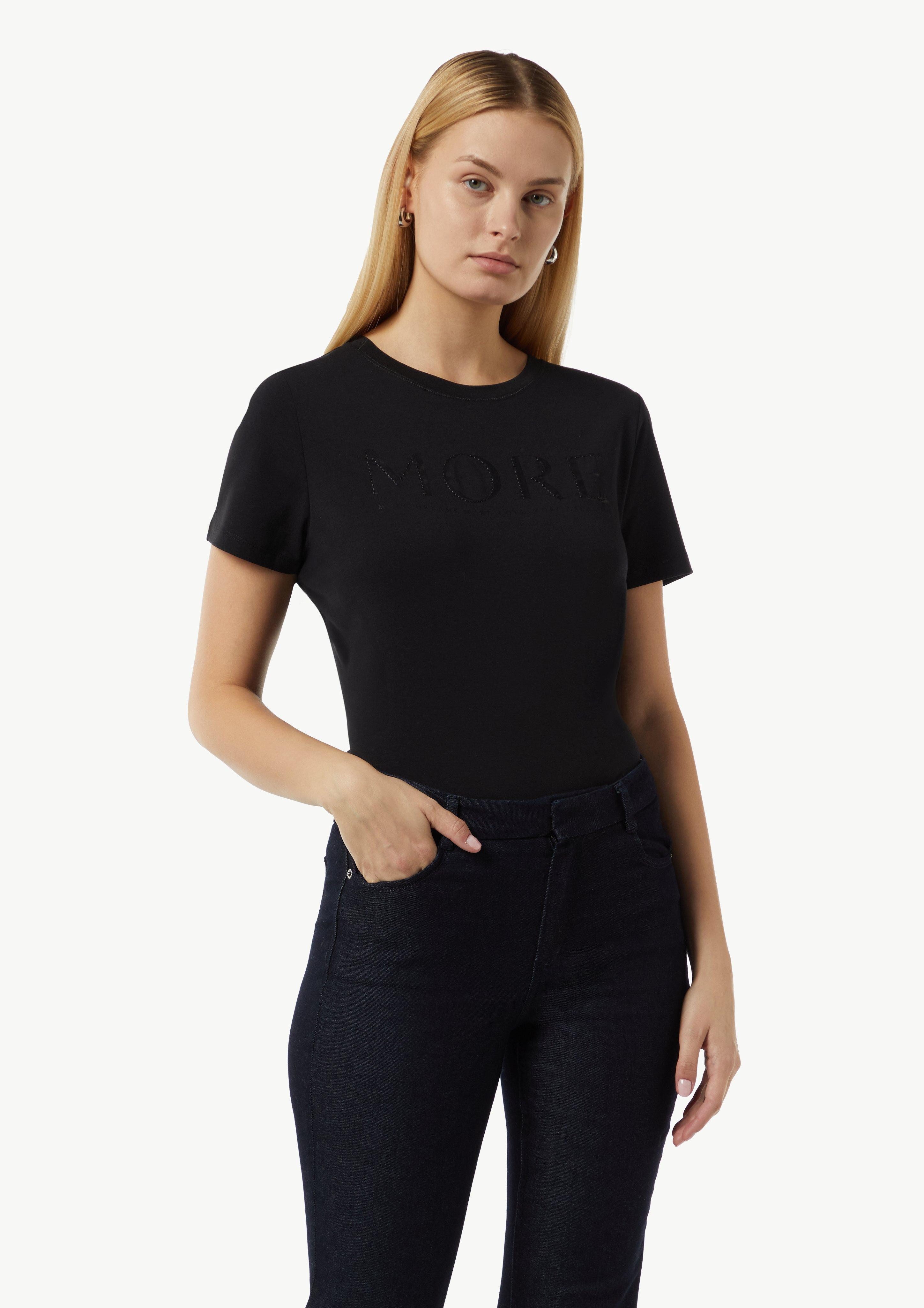 Kurzarmshirt Jersey-Shirt mit Frontprint