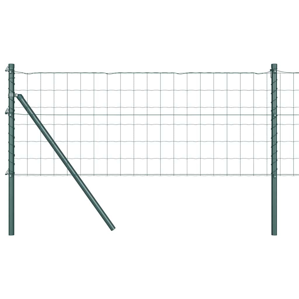 vidaXL Gartenzaun Bodenmontierter Euro-Zaun 10 x 0,4 m PVC-beschichteter Stahl, (1-St)