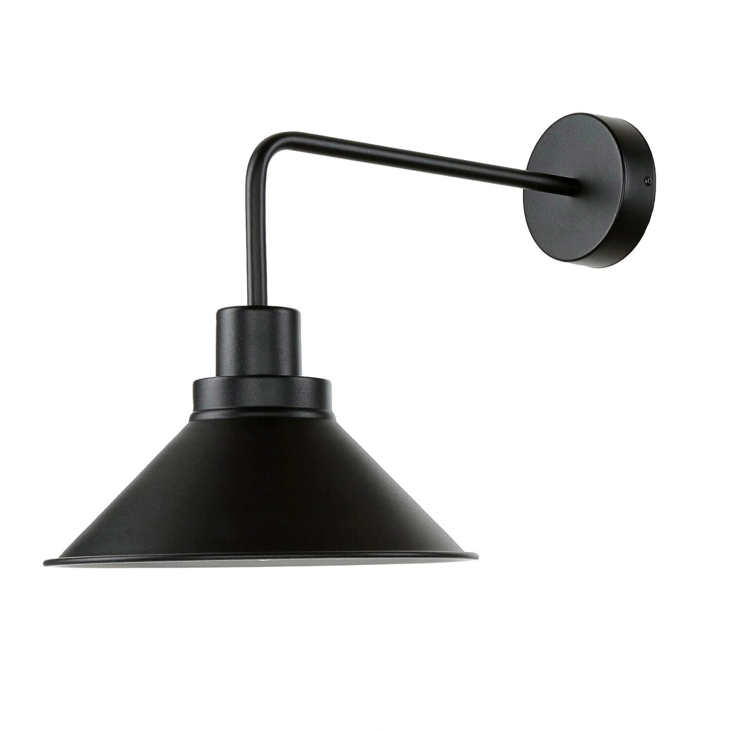 Licht-Erlebnisse Wandleuchte COLLIN, ohne Leuchtmittel, Wandlampe Schwarz Metall E27 Vintage Industrial Wohnzimmer