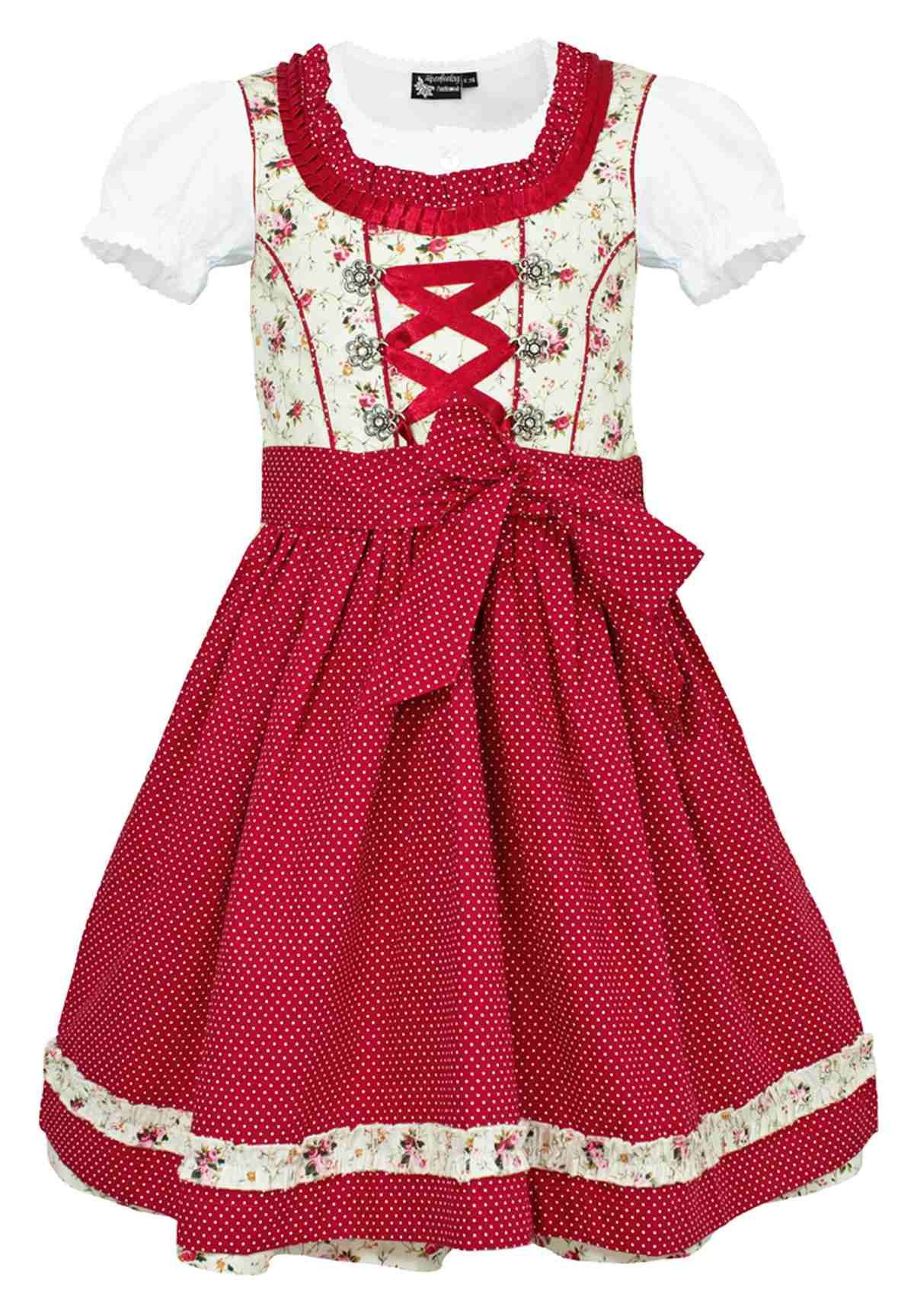 Maddox Dirndl Kinderdirndl 'Zermatt' 3-tlg., Streublümchen Crem