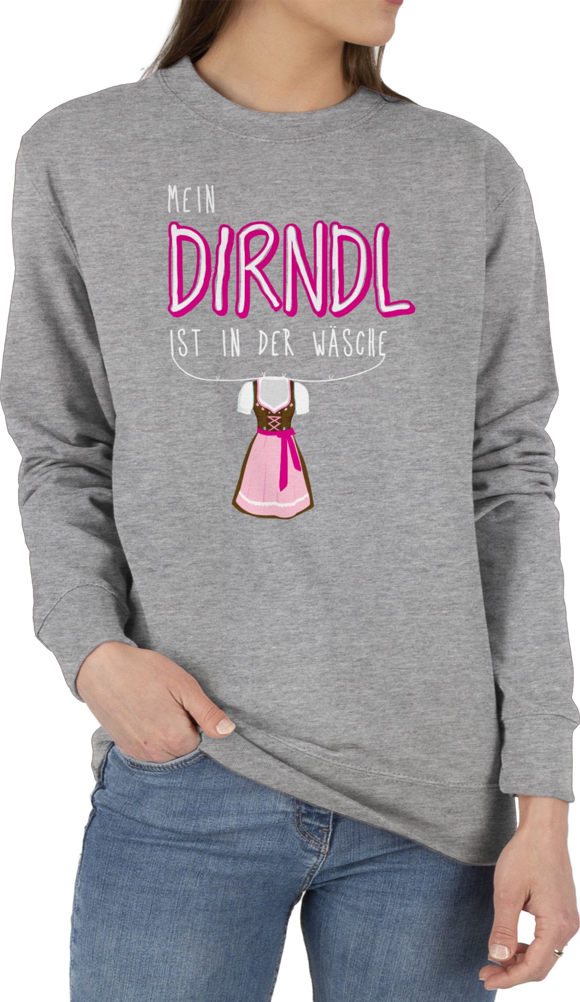 Shirtracer Sweatshirt Mein Dirndl ist in der Wäsche (1-tlg) Mode für Oktoberfest Damen