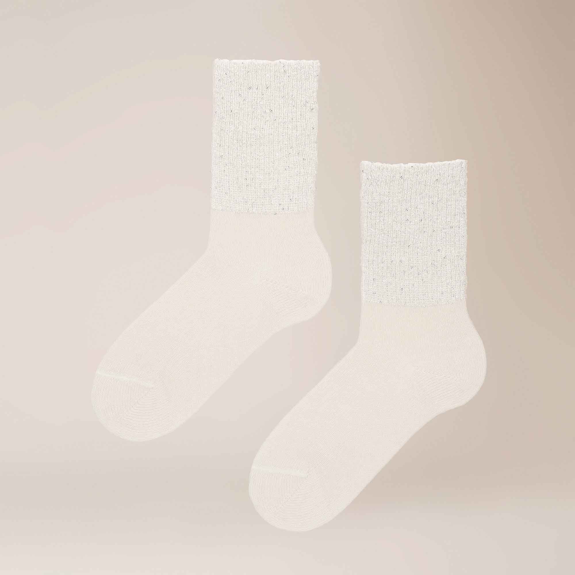 KUNERT Basicsocken Cosy Celebration (1-Paar) Socken mit glänzenden Pailletten
