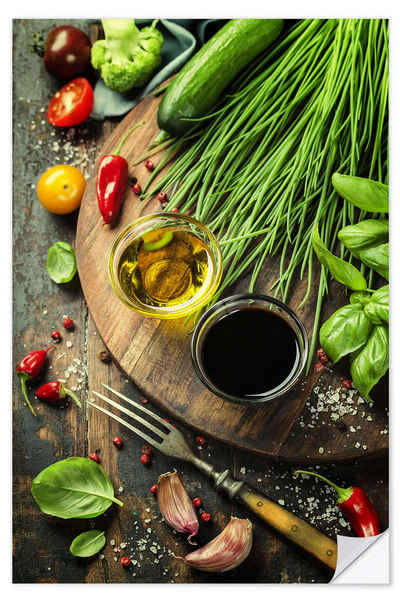 Posterlounge Wandfolie Editors Choice, Gesundes Bio-Gemüse und Gewürze, Küche Fotografie
