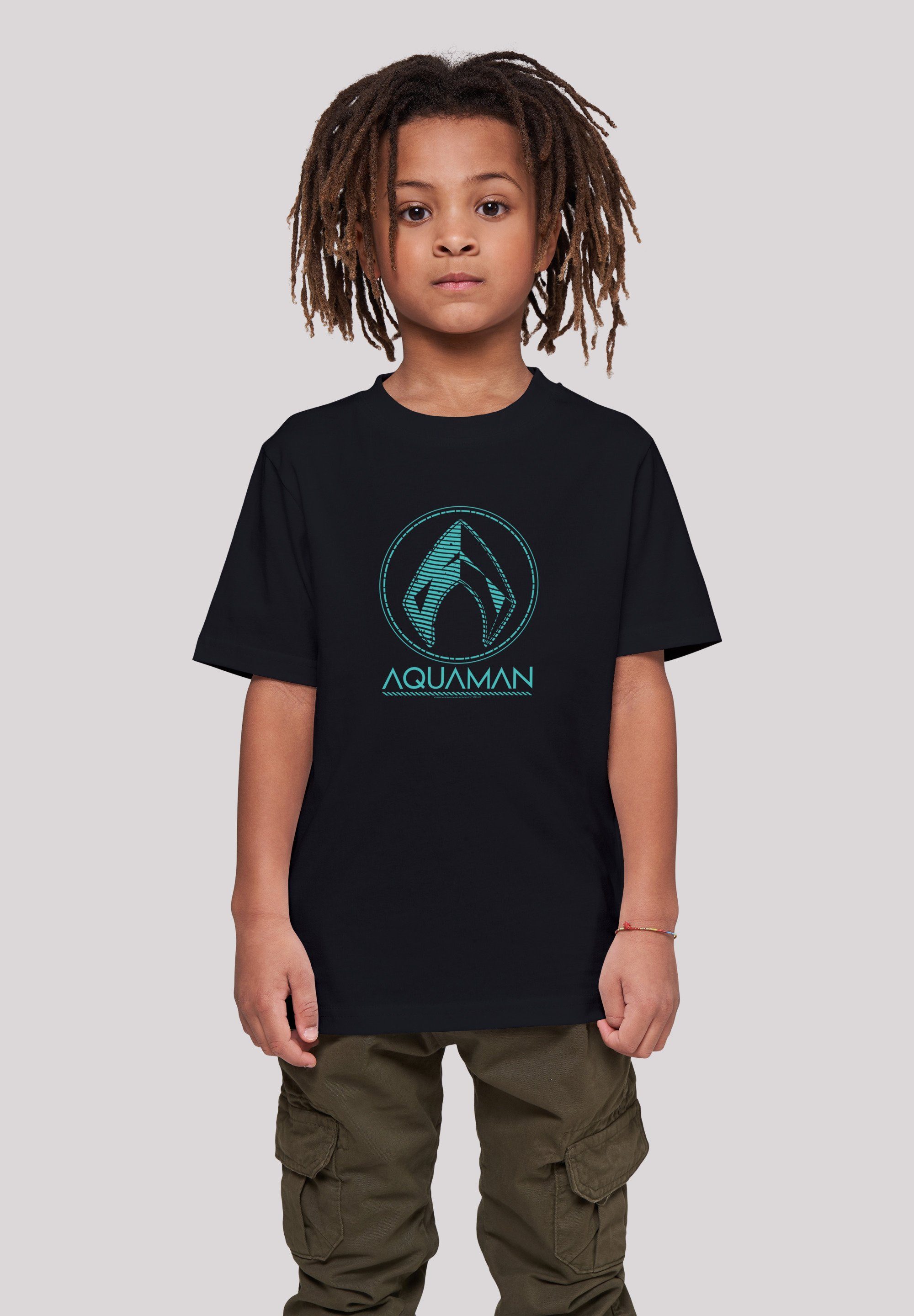 Kinder Kids (Gr. 92 -146) F4NT4STIC T-Shirt DC Comics Aquaman Aqua Logo