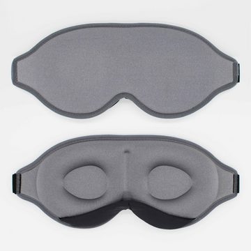 NATICY Schlafmaske Deluxe mit angenehmer Augenpolsterung, individuell verstellbar