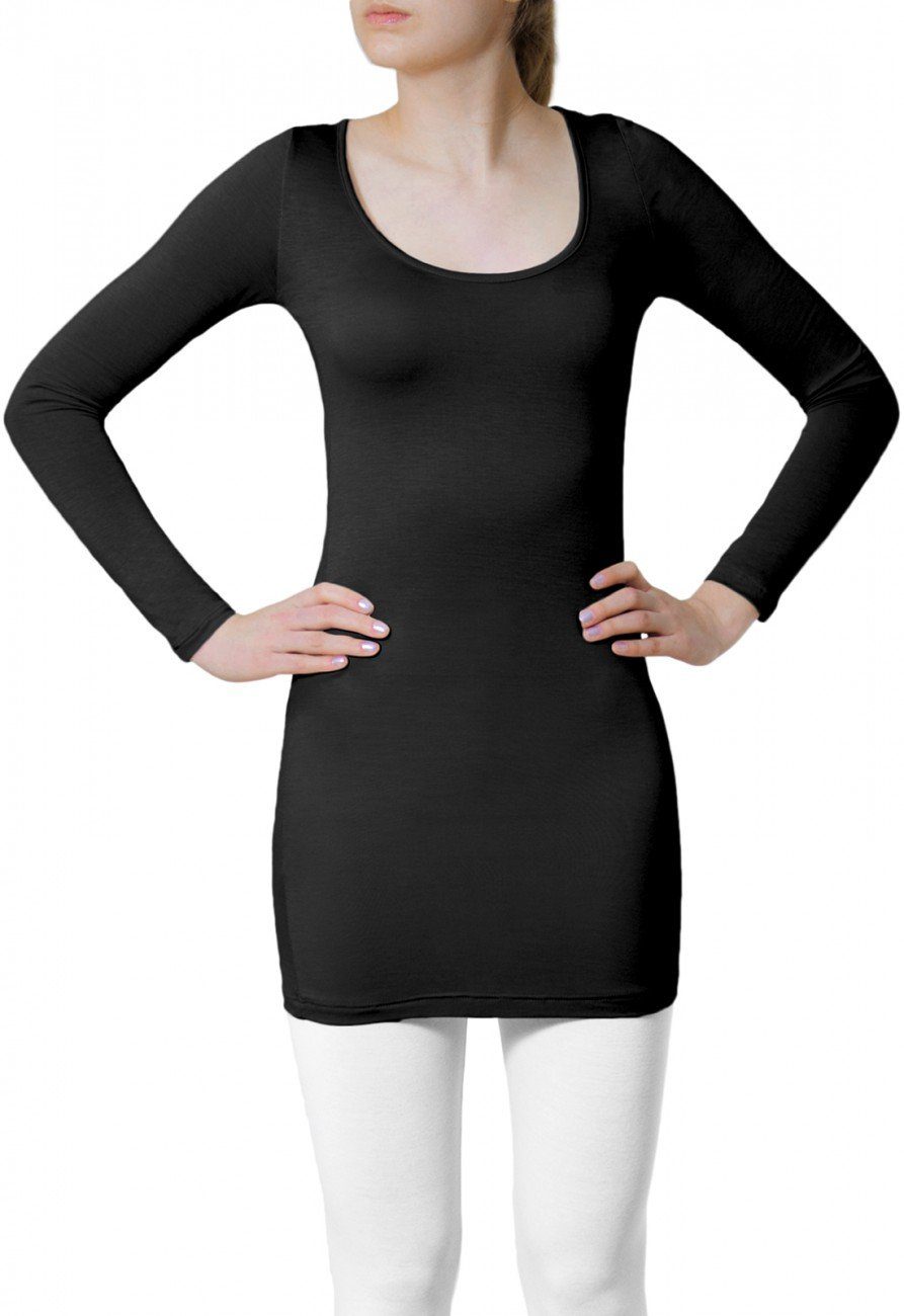 Caspar Langarmshirt MUSE SRT012 langes Damen günstig online kaufen
