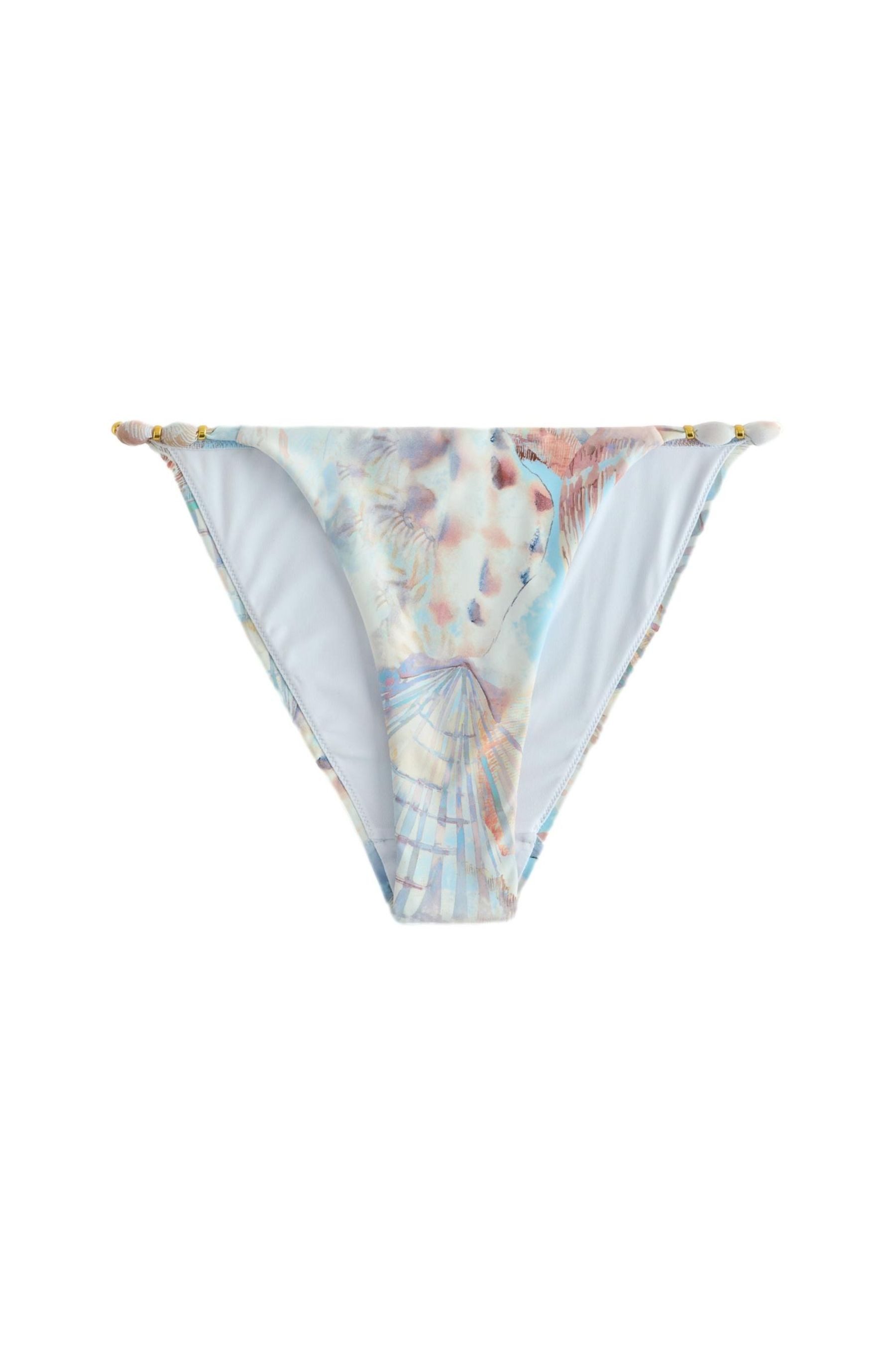 Bikini-Hose Tanga-Bikinihose mit Perlenverzierung