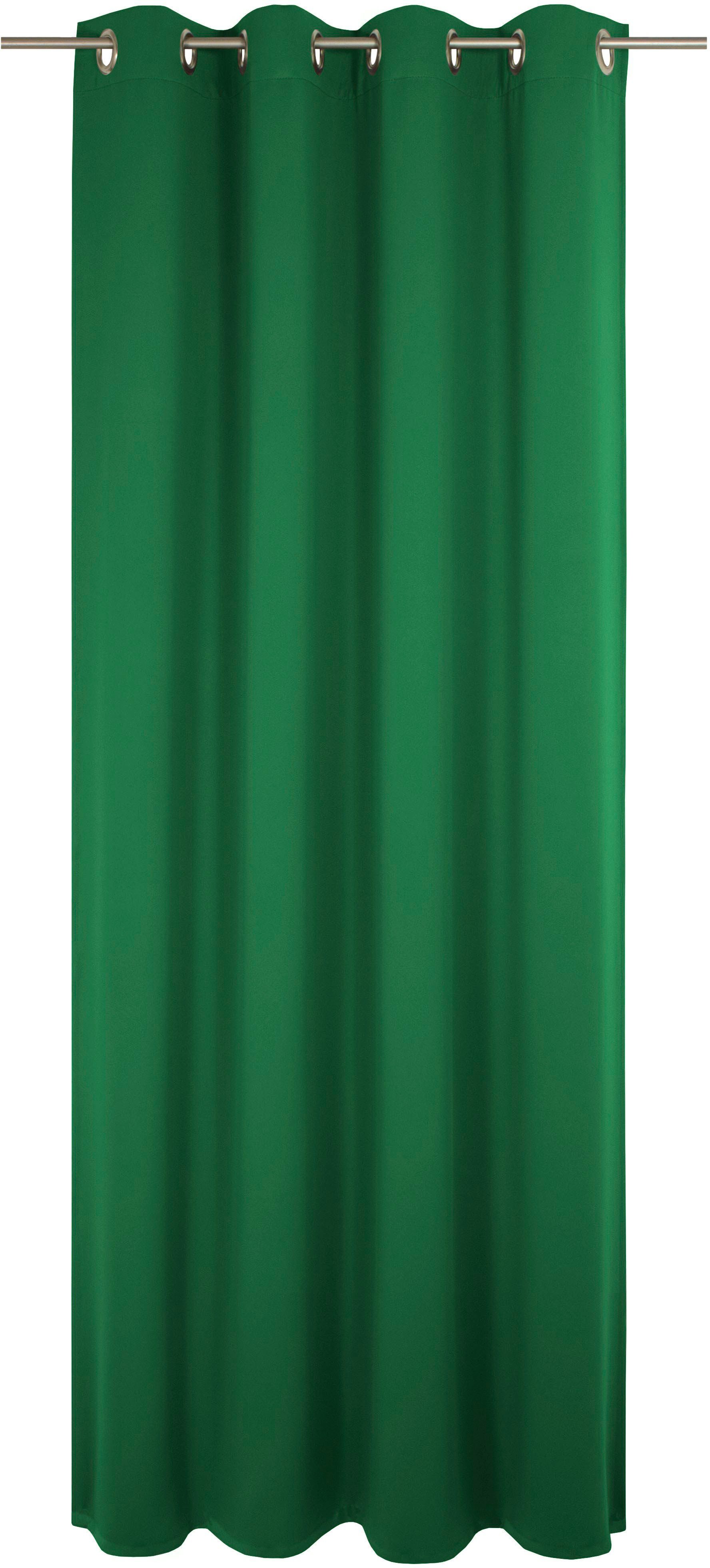Vorhang Umea, Wirth, Ösen (1 St), blickdicht, Jacquard dunkelgrün | Fertiggardinen