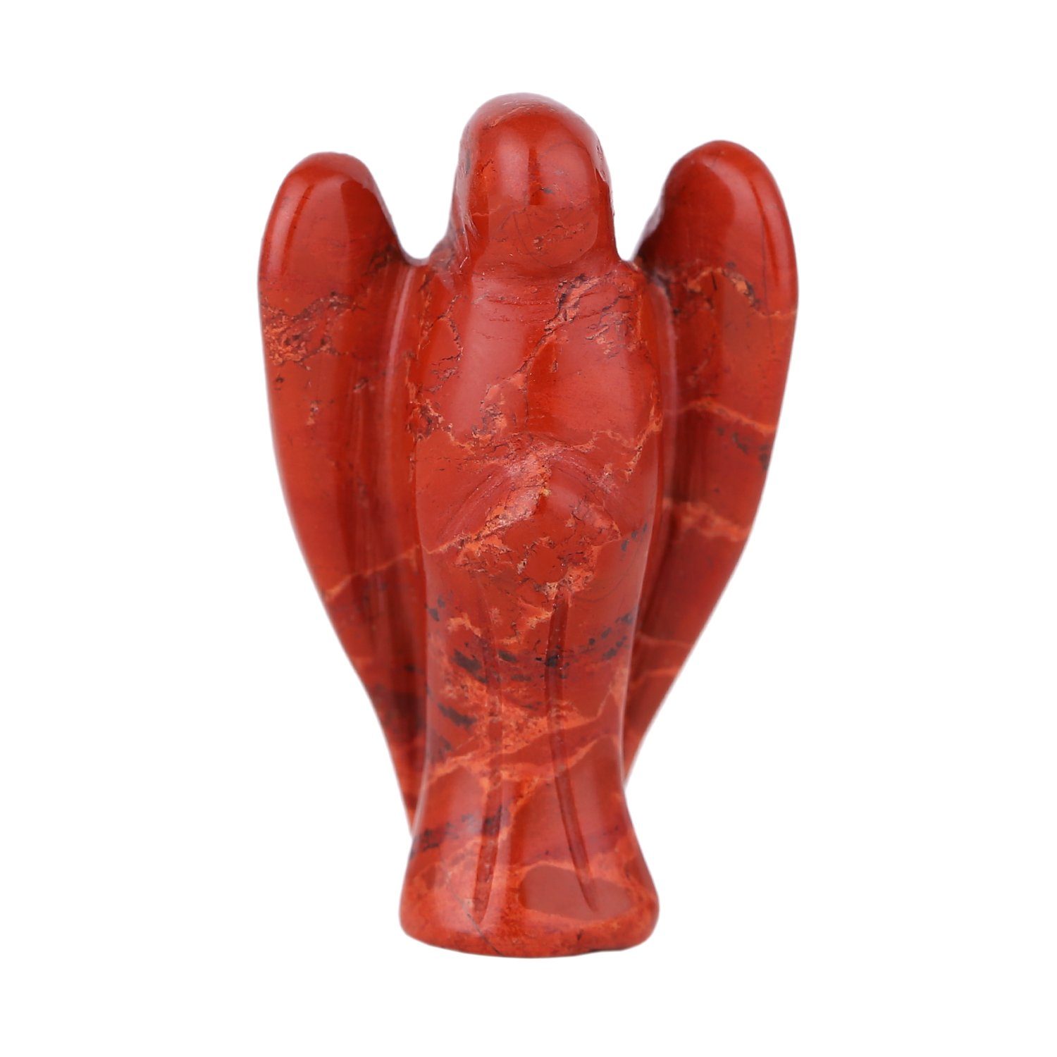 Morella Edelstein Engel Handschmeichler, Roter Jaspis Edelstein in Engelsform