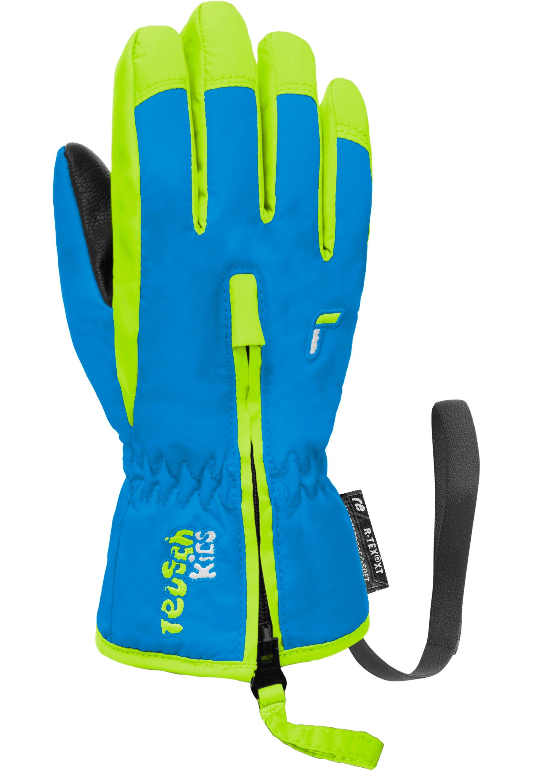 gelb-blau Reusch mit Ben Handgelenkschlaufe Skihandschuhe praktischer