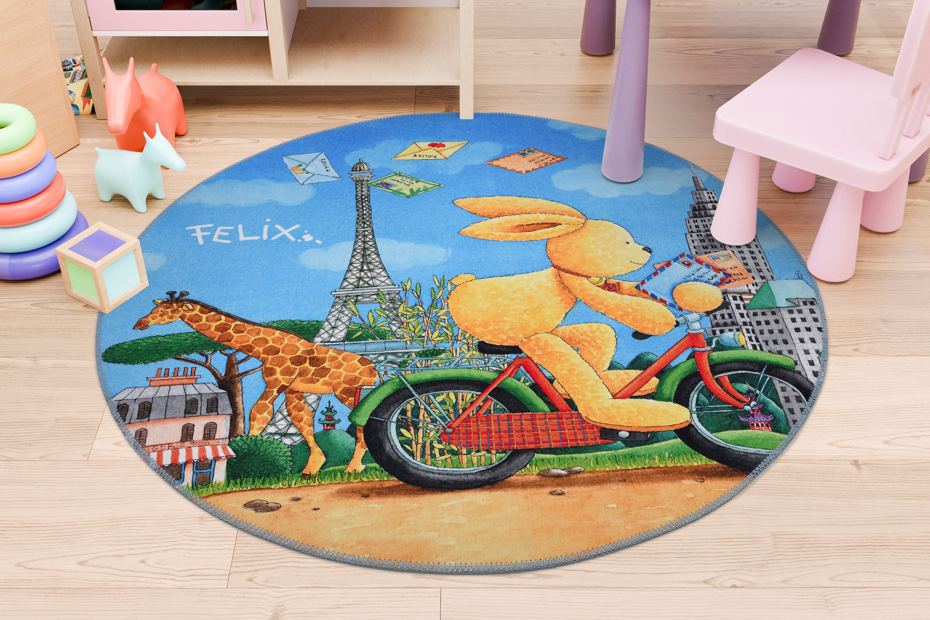 Felix Kinderteppich Felix der Hase 100cm und
