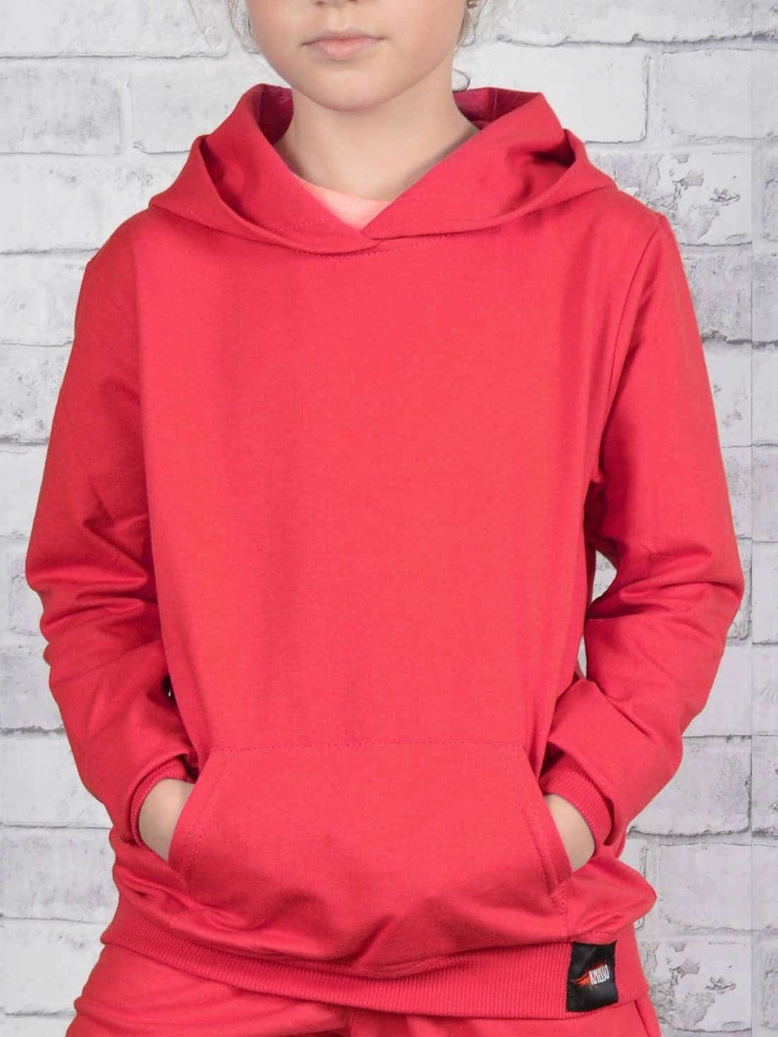 KMISSO Hoodie Mädchen Kapuzen Pullover (1-tlg) Kapuze mit Kängurutasche