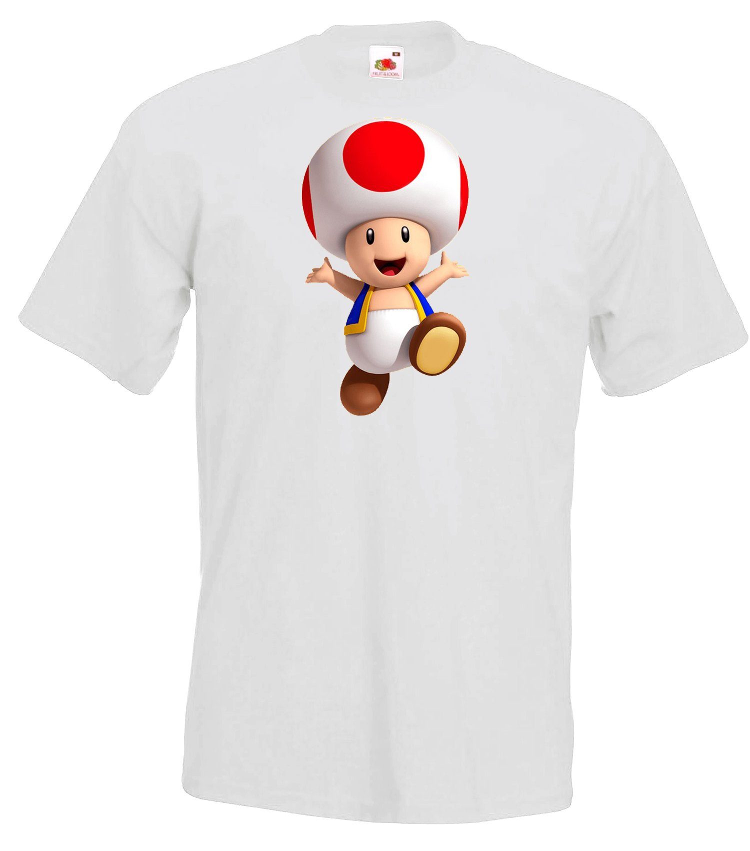 T-Shirt Youth Herren Frontprint Designz mit trendigem T-Shirt Weiß Fun Toad