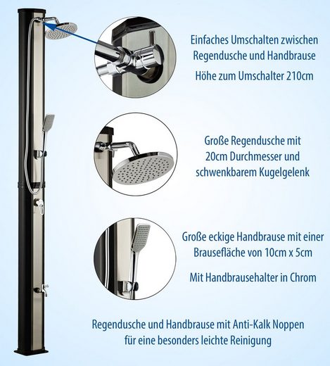 dirkstraumbad Solardusche »Solardusche Garten 35 Liter mit Handbrause